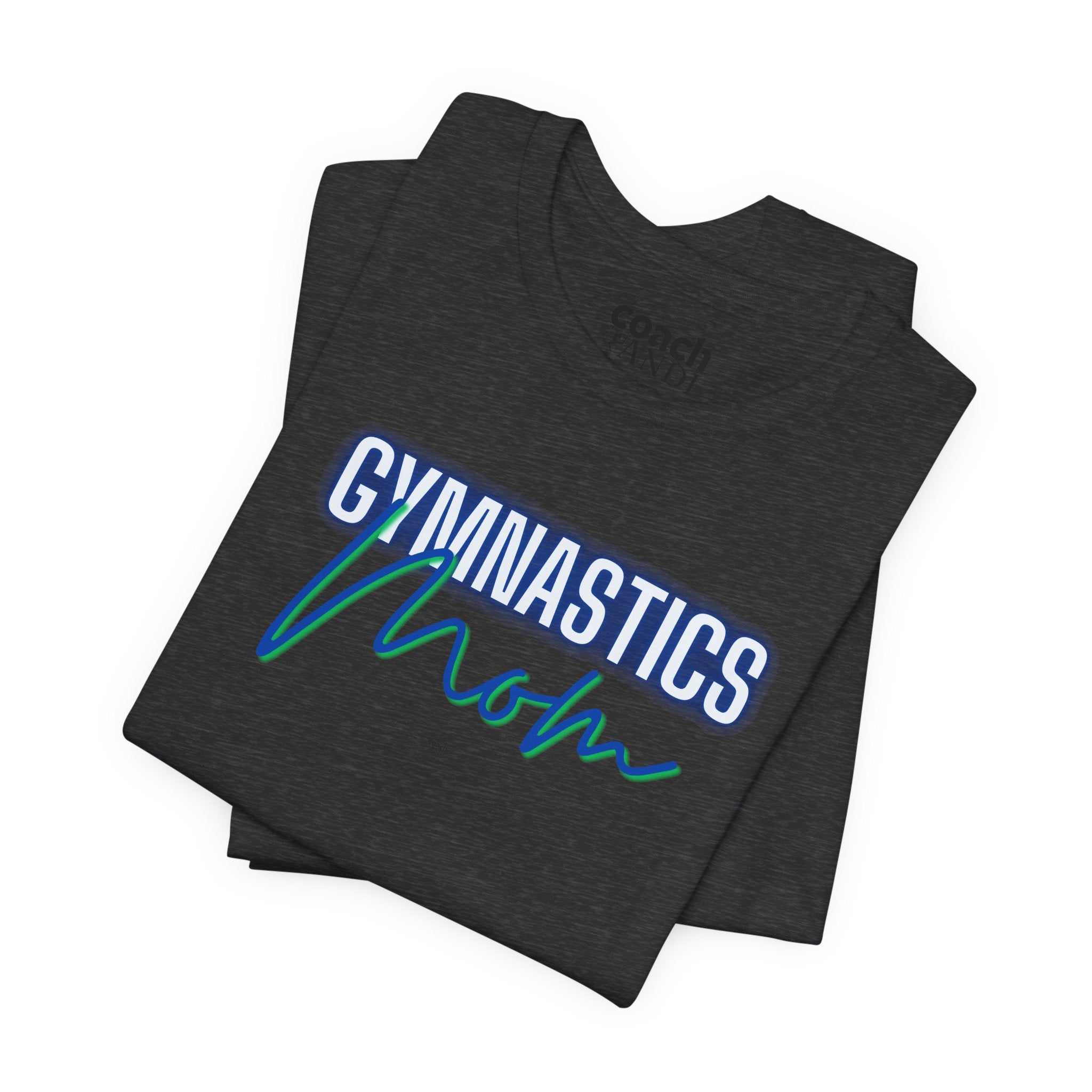 Glow Gym Mom Tshirt - Blue/Green (Adult)