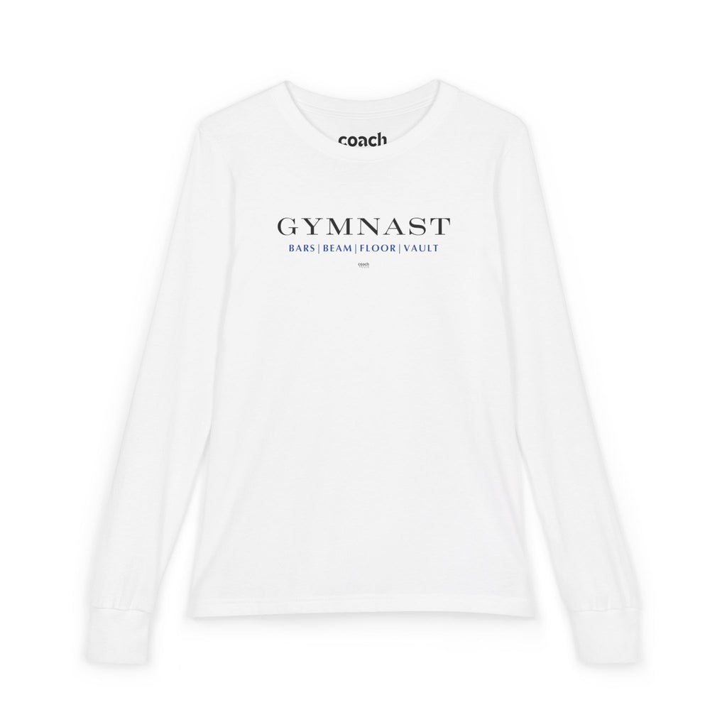 GYMNAST (Bars Beam Floor Vault) Long Sleeve Shirt - Blue (Youth)