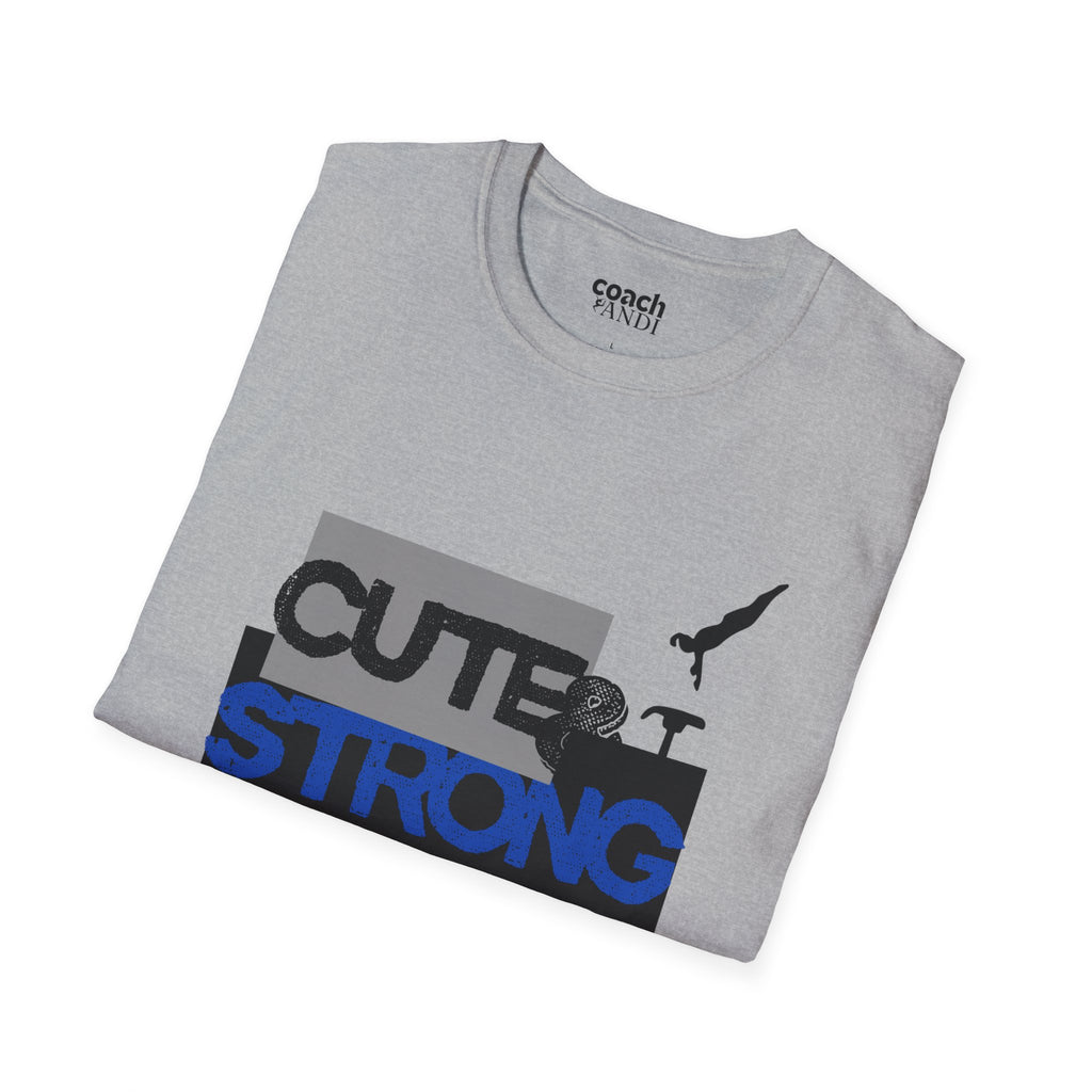 Cute & Strong Tshirt - Purple/Black (Adult)