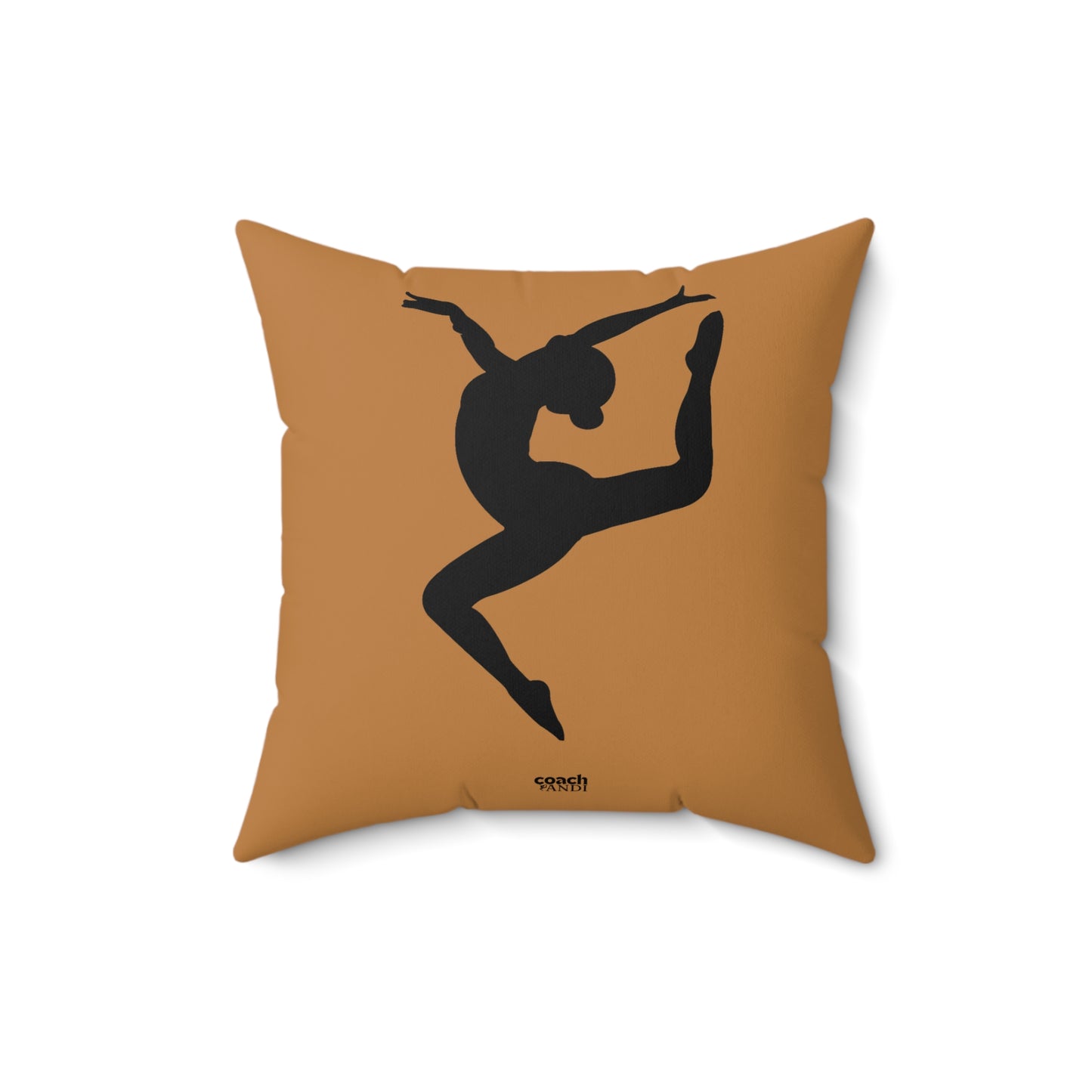 Always Be A Gymnast-Lt Brown (Spun Polyester Square Pillow)