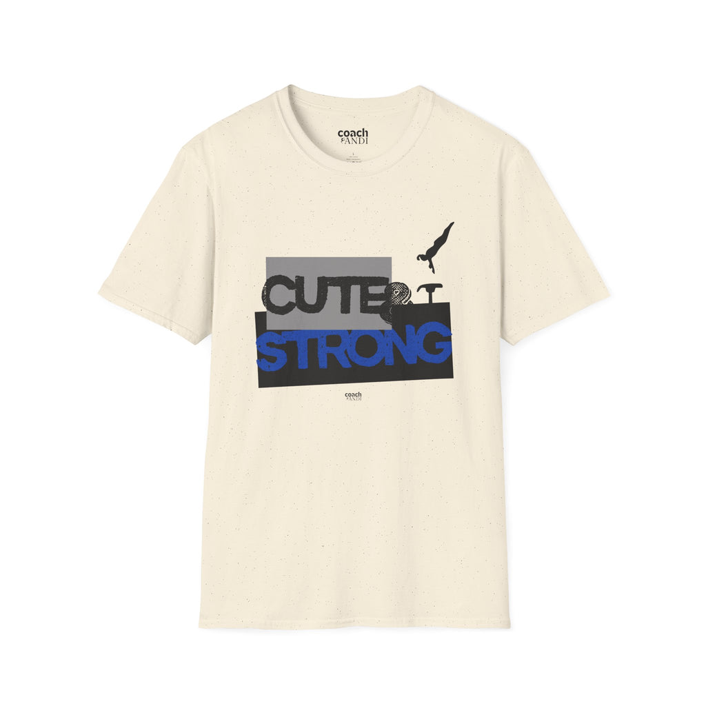 Cute & Strong Tshirt - Blue/Black (Adult)