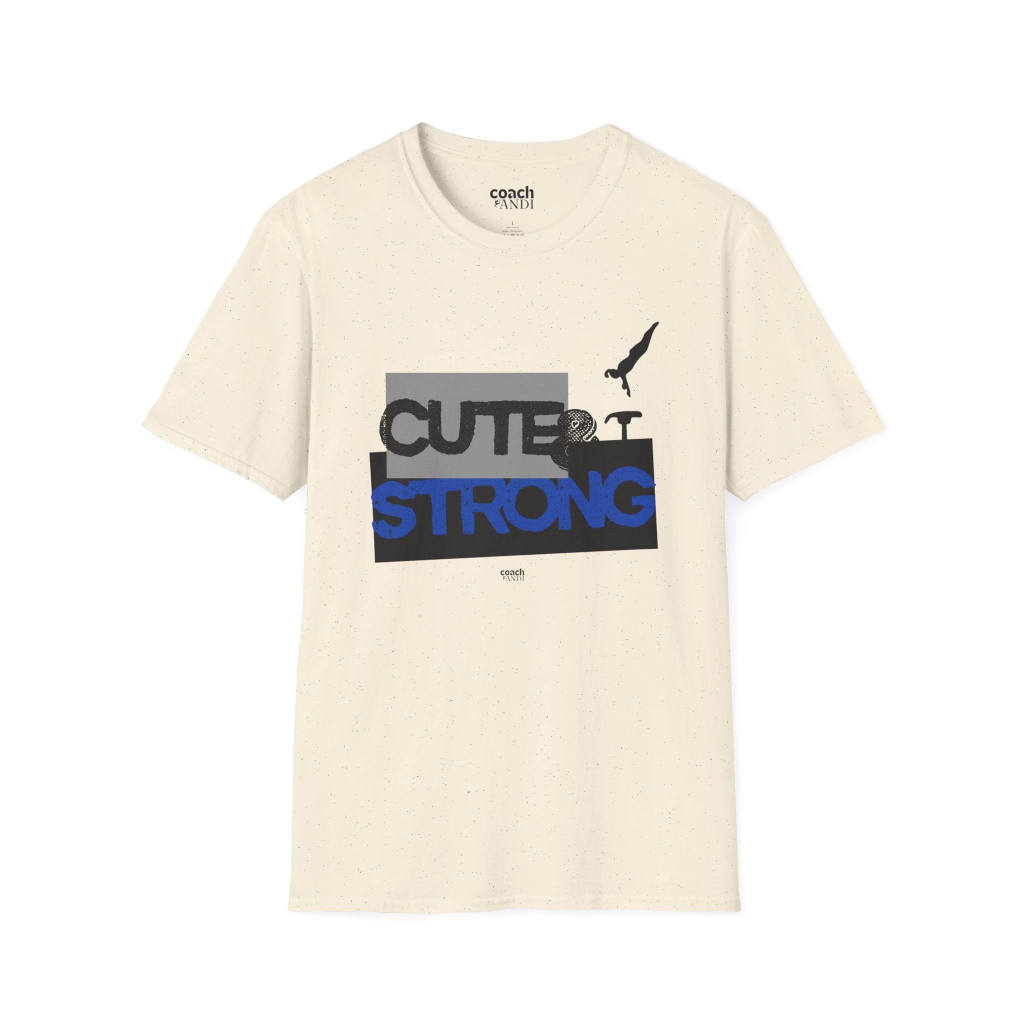 Cute & Strong Tshirt - Blue/Black (Adult)