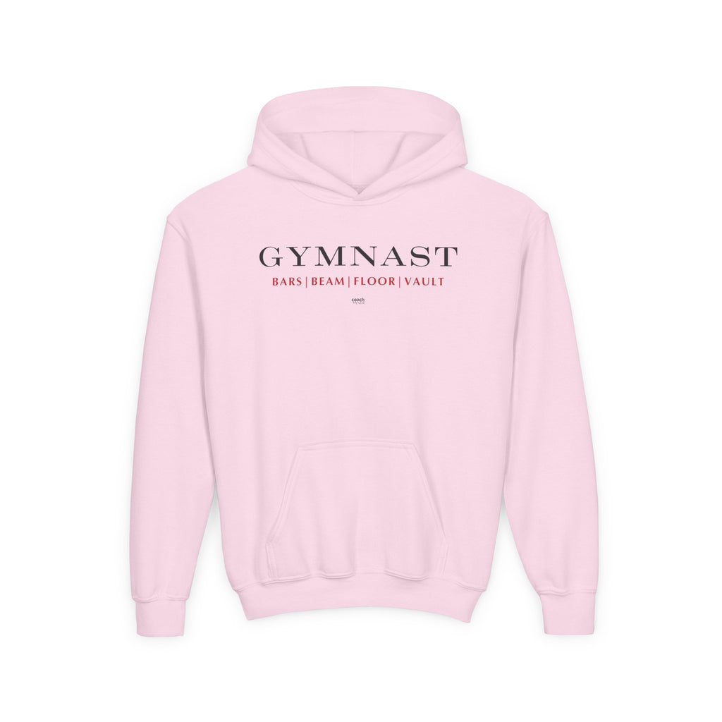 GYMNAST (Bars Beam Floor Vault) Hoodie - Red (Youth)