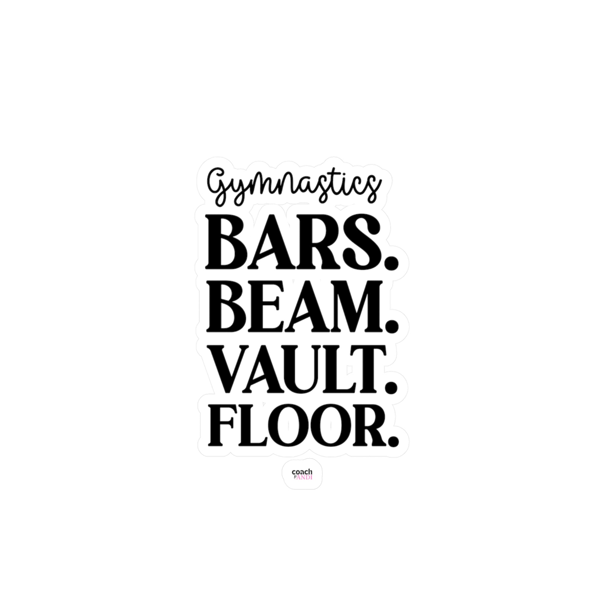 Gymnastics 4 Events (Kiss-Cut Vinyl Decals)