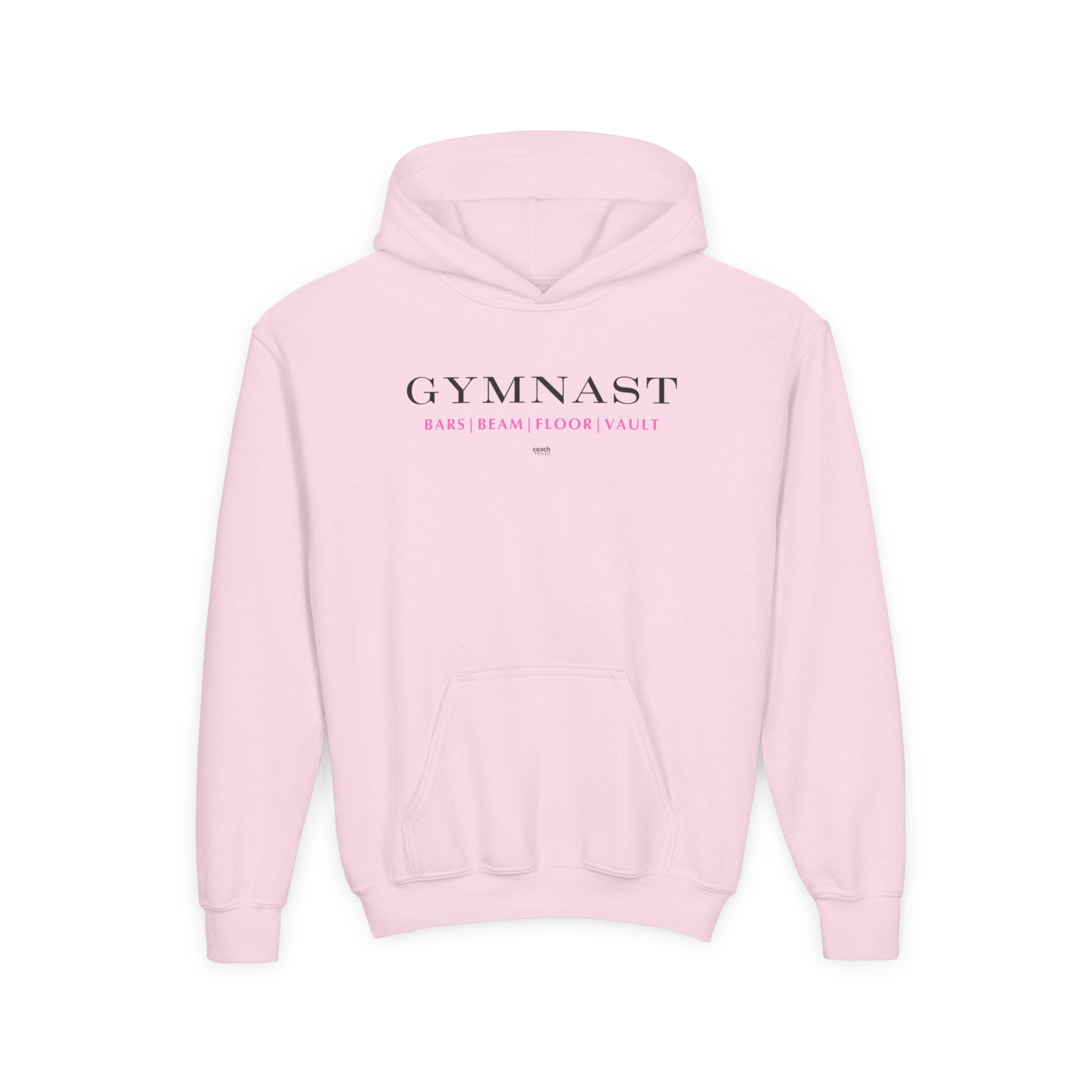 GYMNAST (Bars Beam Floor Vault) Hoodie - Pink (Youth)