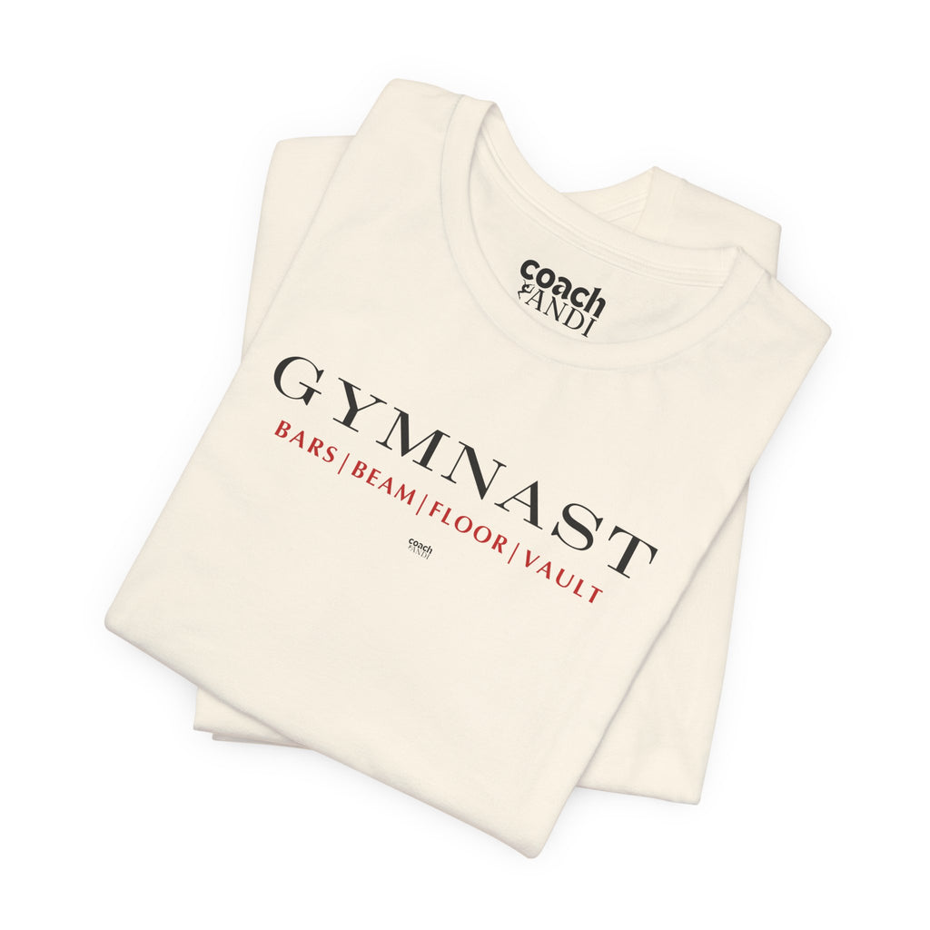 GYMNAST (Bars Beam Floor Vault) Tshirt - Red (Adult)