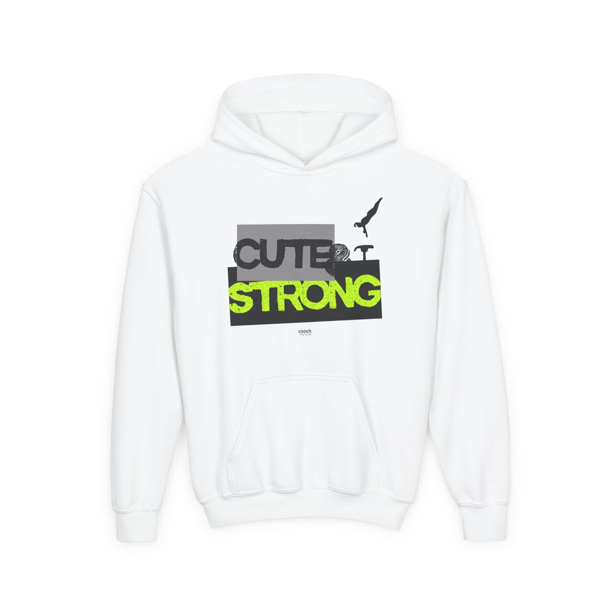 Cute & Strong Hoodie - Lime/Black (Youth)