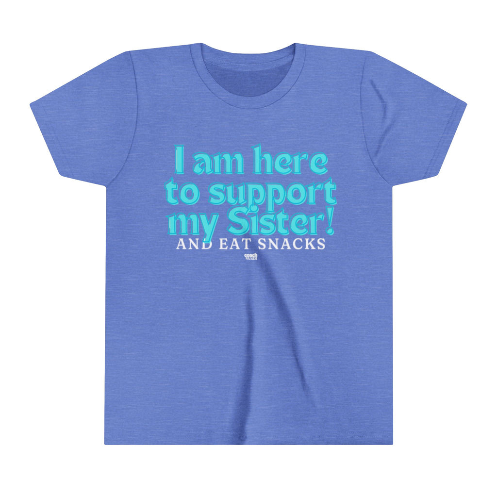 Sister Snack Support-Turquoise (Youth Short Sleeve Tee)