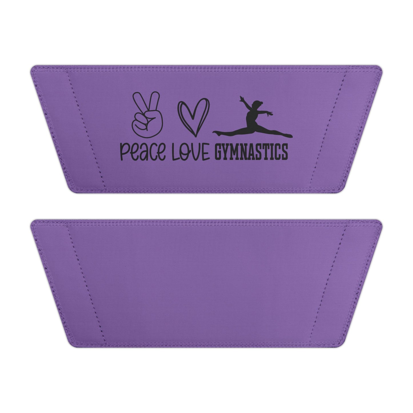 Peace, Love, Gymnastics- Purple (Youth Removable-Strap Sandals)