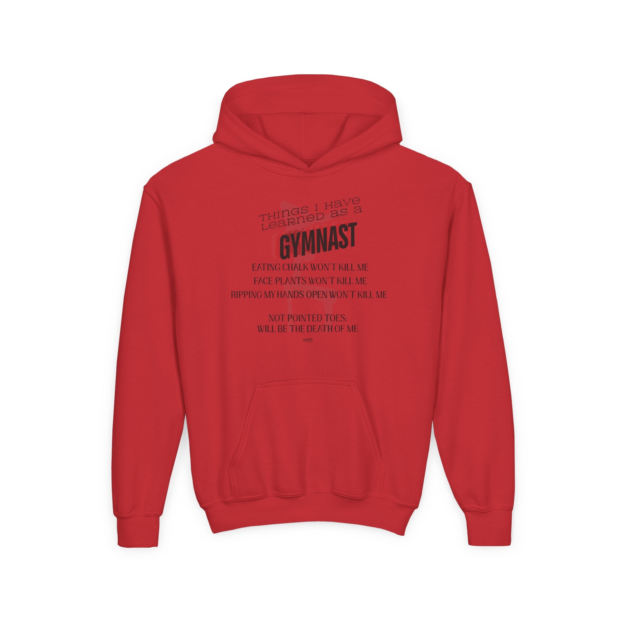 Things I learned as a Gymnast Hoodie - Red (Youth)