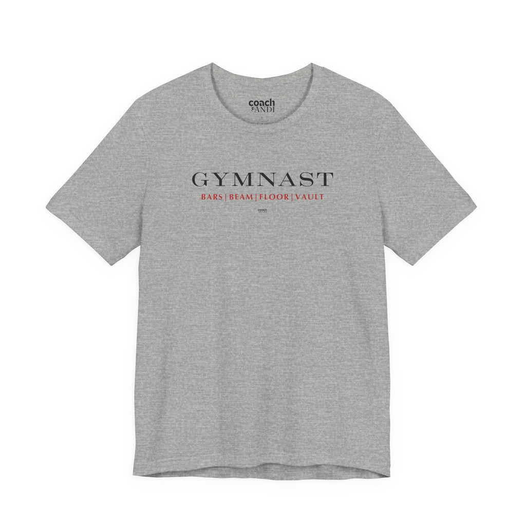 GYMNAST (Bars Beam Floor Vault) Tshirt - Red (Adult)