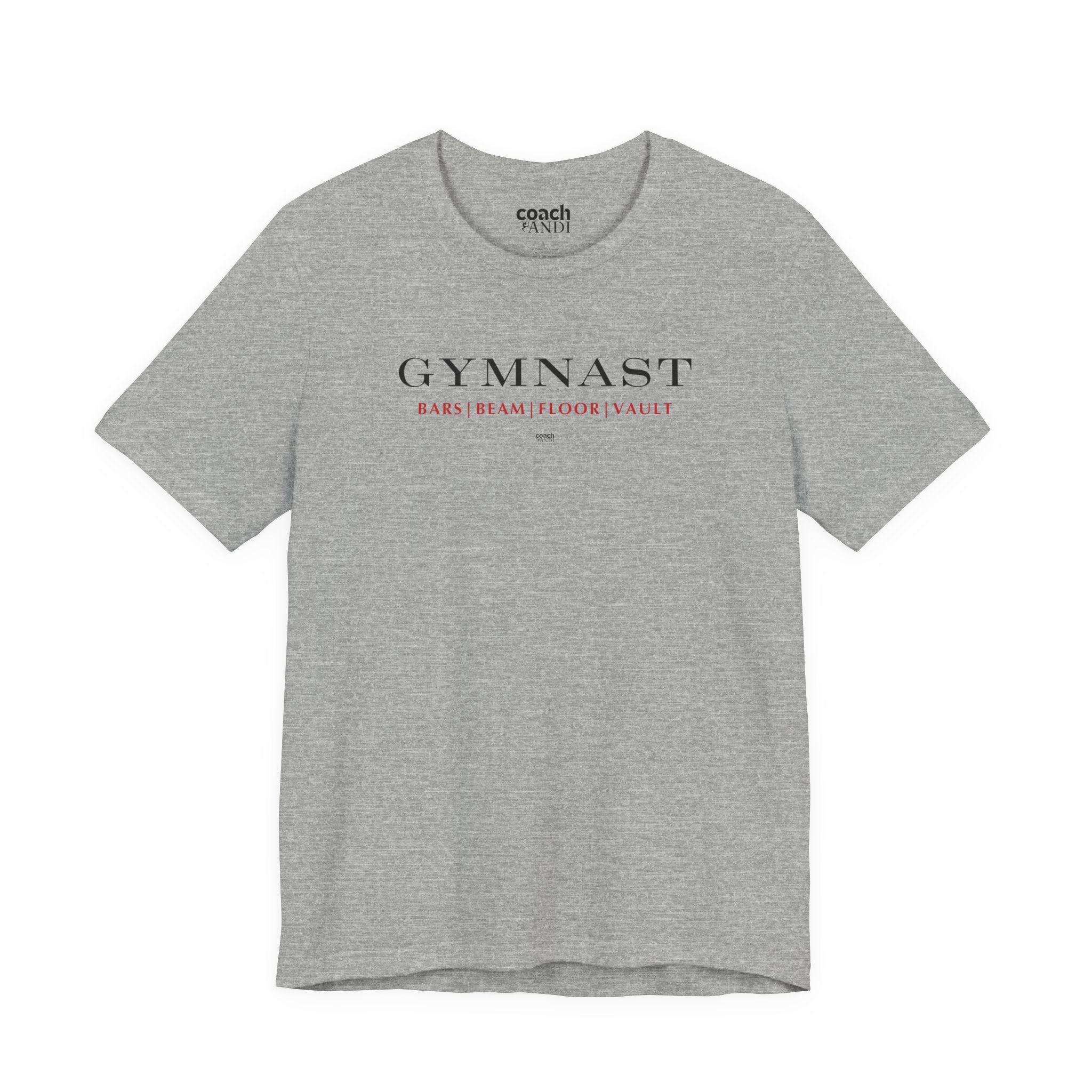 GYMNAST (Bars Beam Floor Vault) Tshirt - Red (Adult)