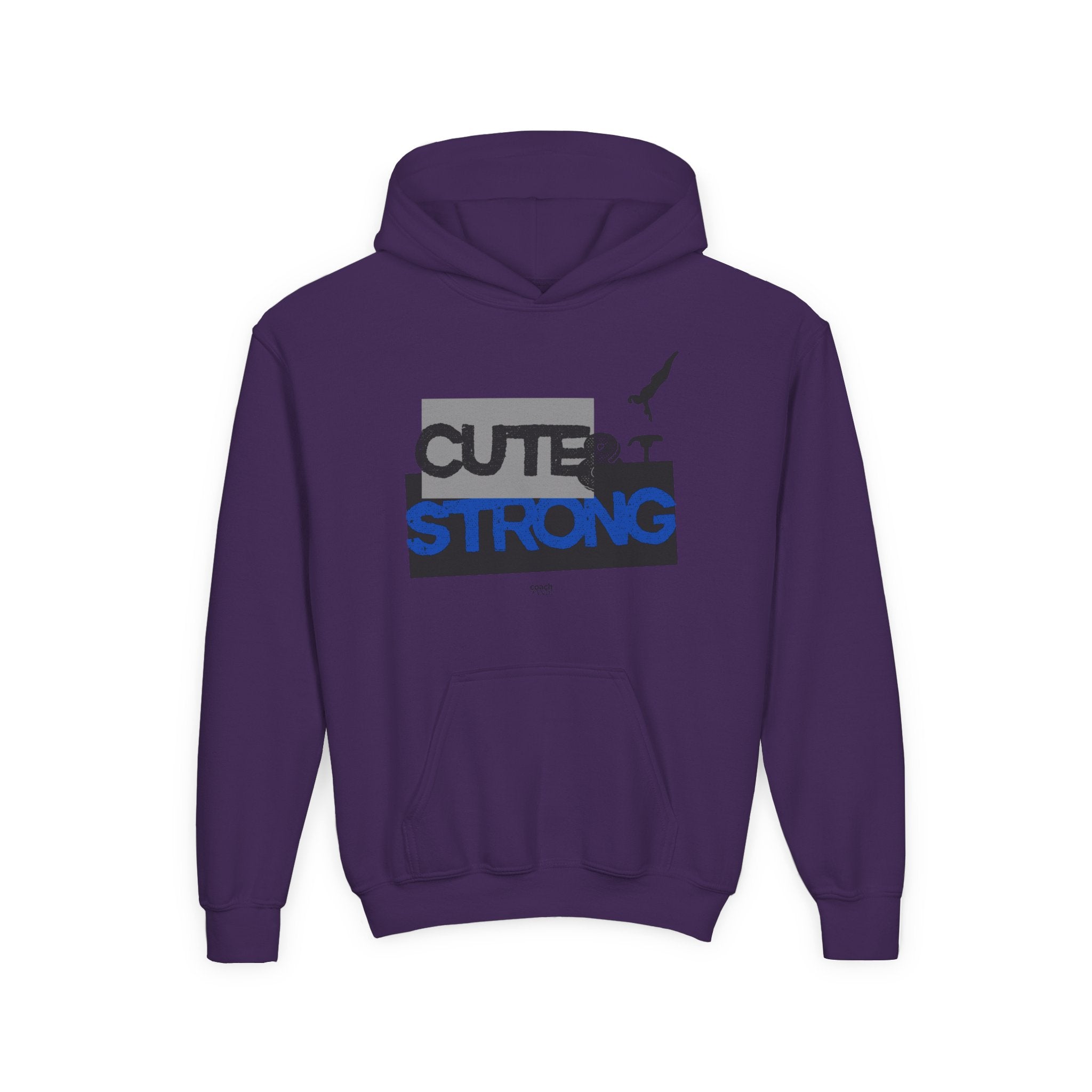 Cute & Strong Hoodie - Blue/Black (Youth)