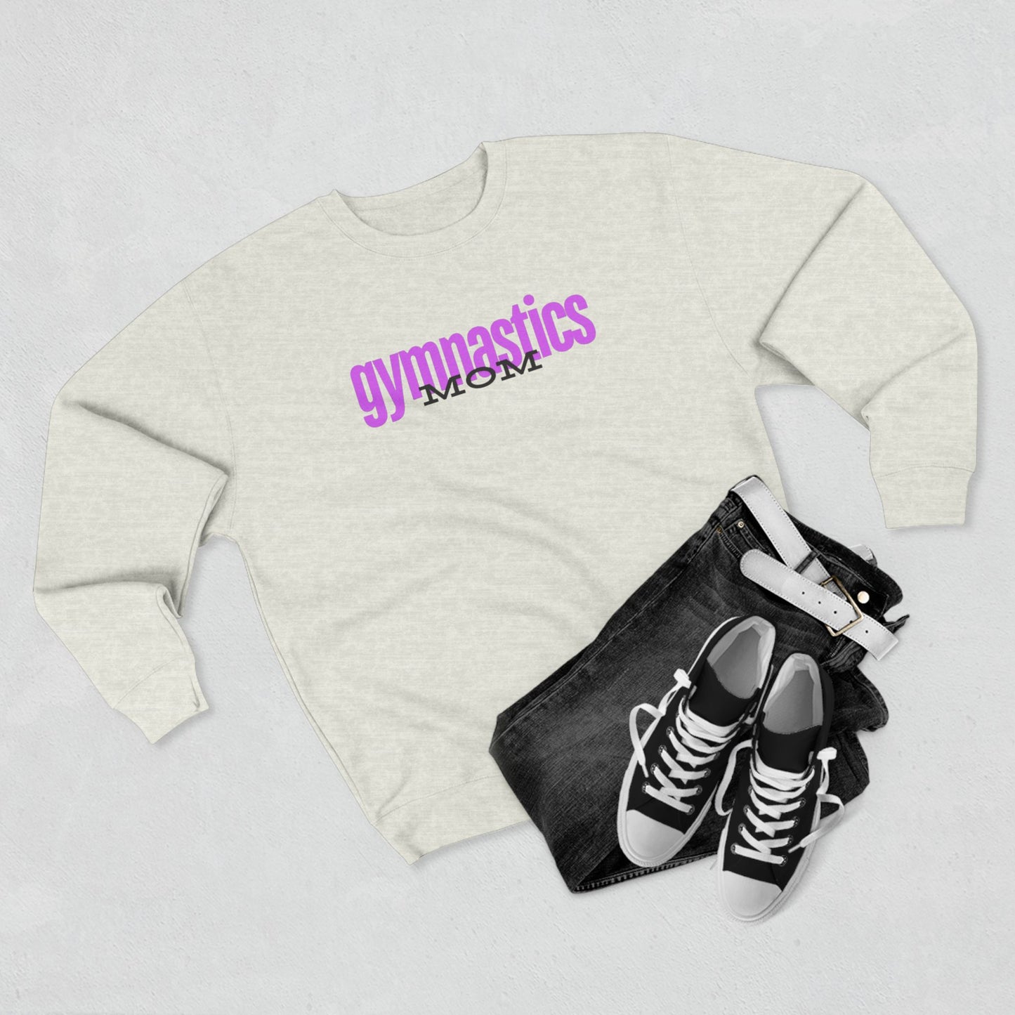 Gymnastics Mom-Fuscia (Adult Crewneck)