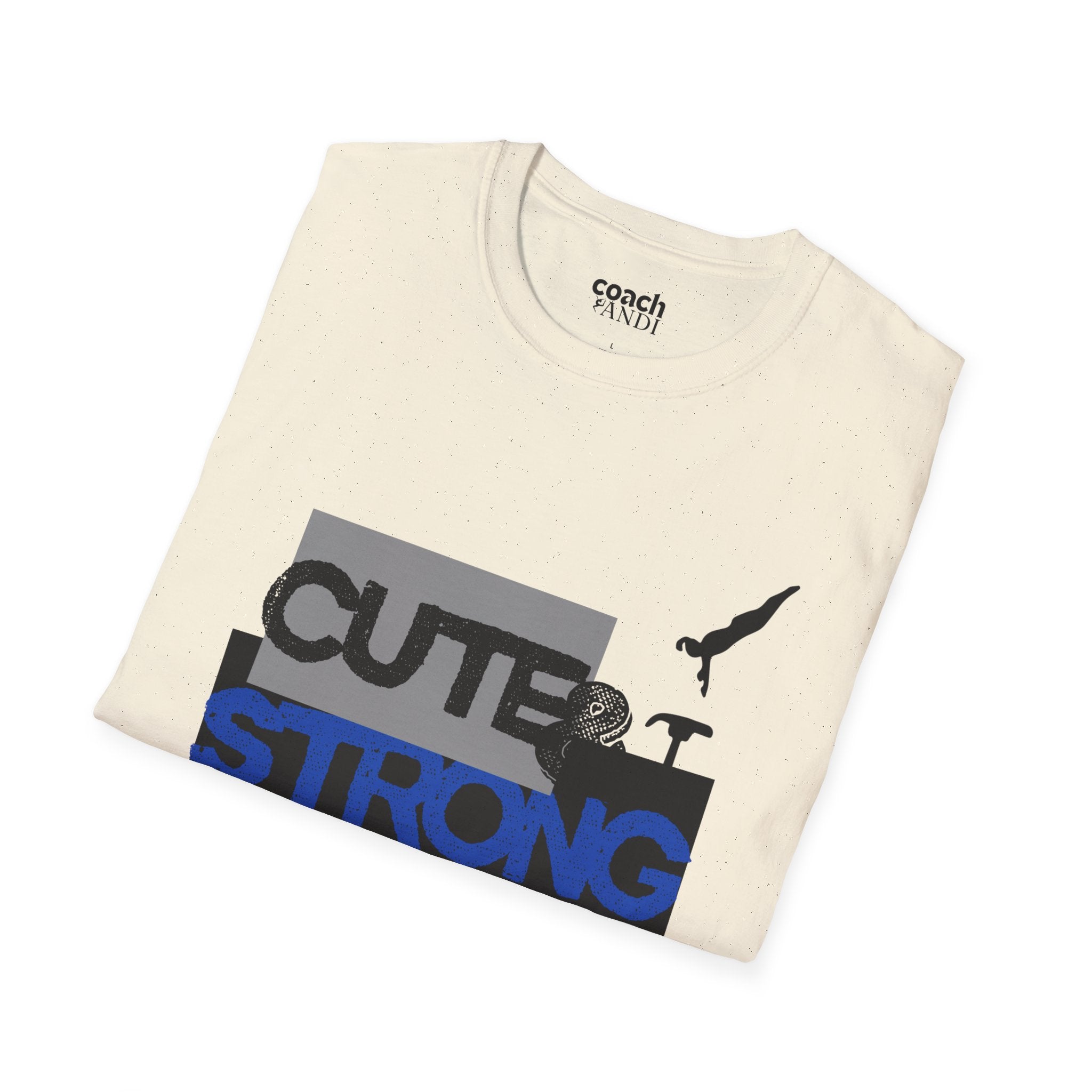 Cute & Strong Tshirt - Blue/Black (Adult)