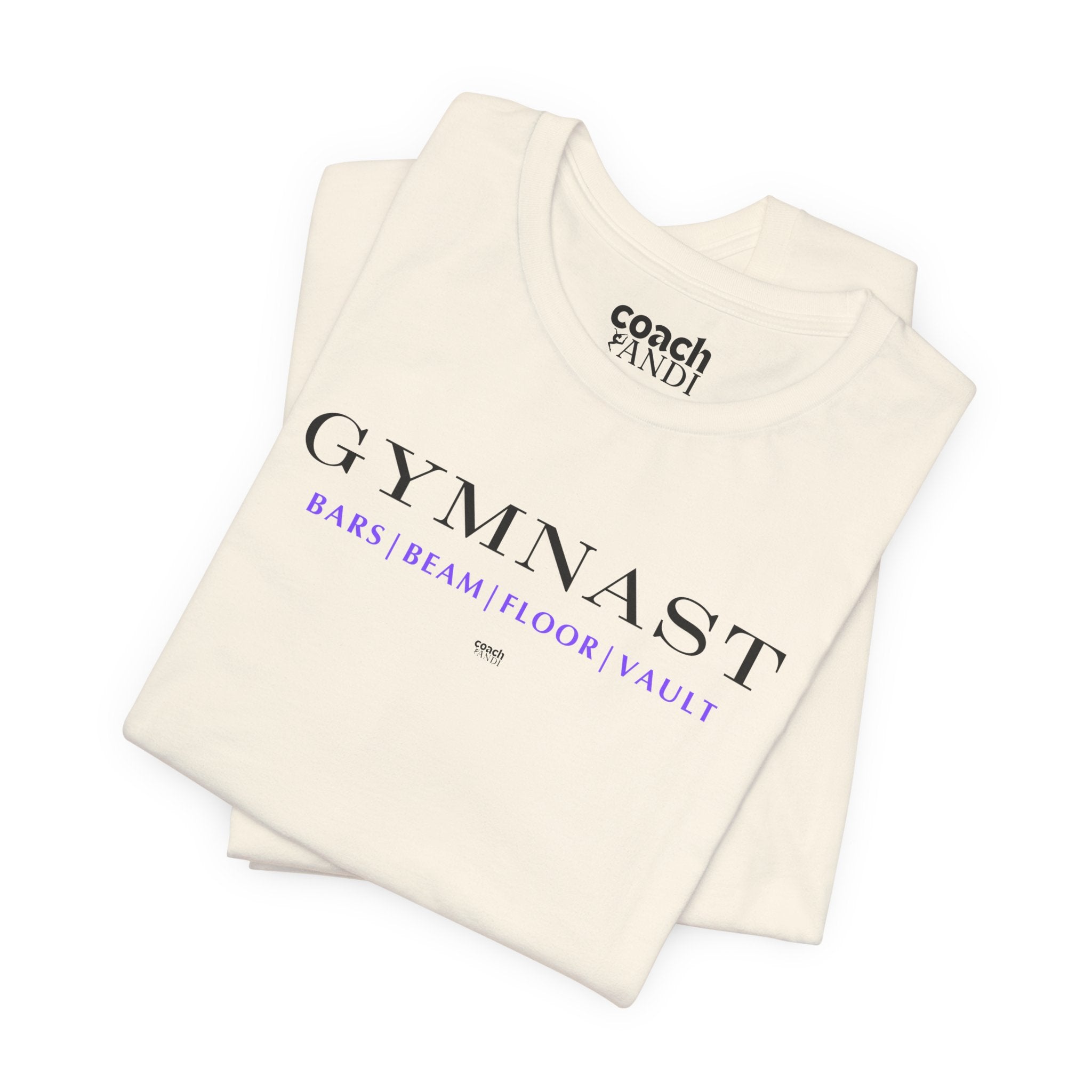 GYMNAST (Bars Beam Floor Vault) Tshirt - Purple (Adult)