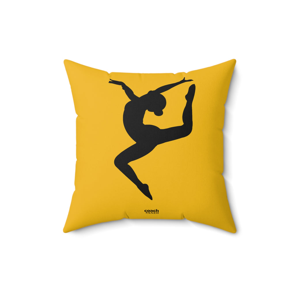 Always Be A Gymnast-Goldenrod (Spun Polyester Square Pillow)