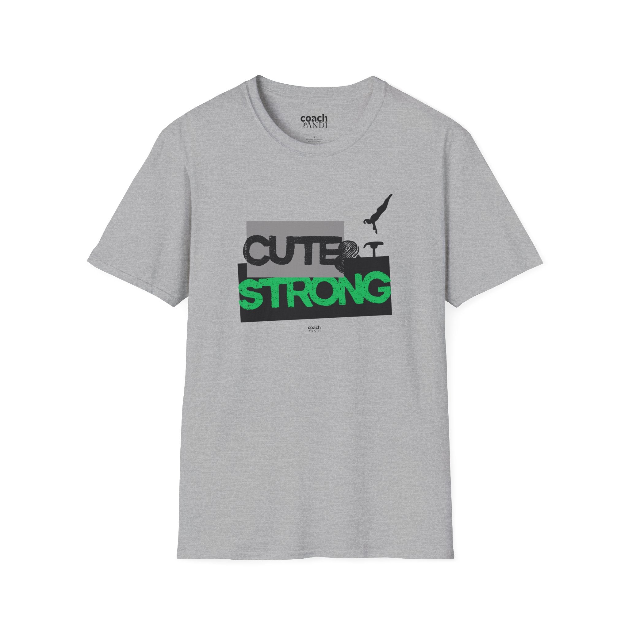 Cute & Strong Tshirt - Green/Black (Adult)
