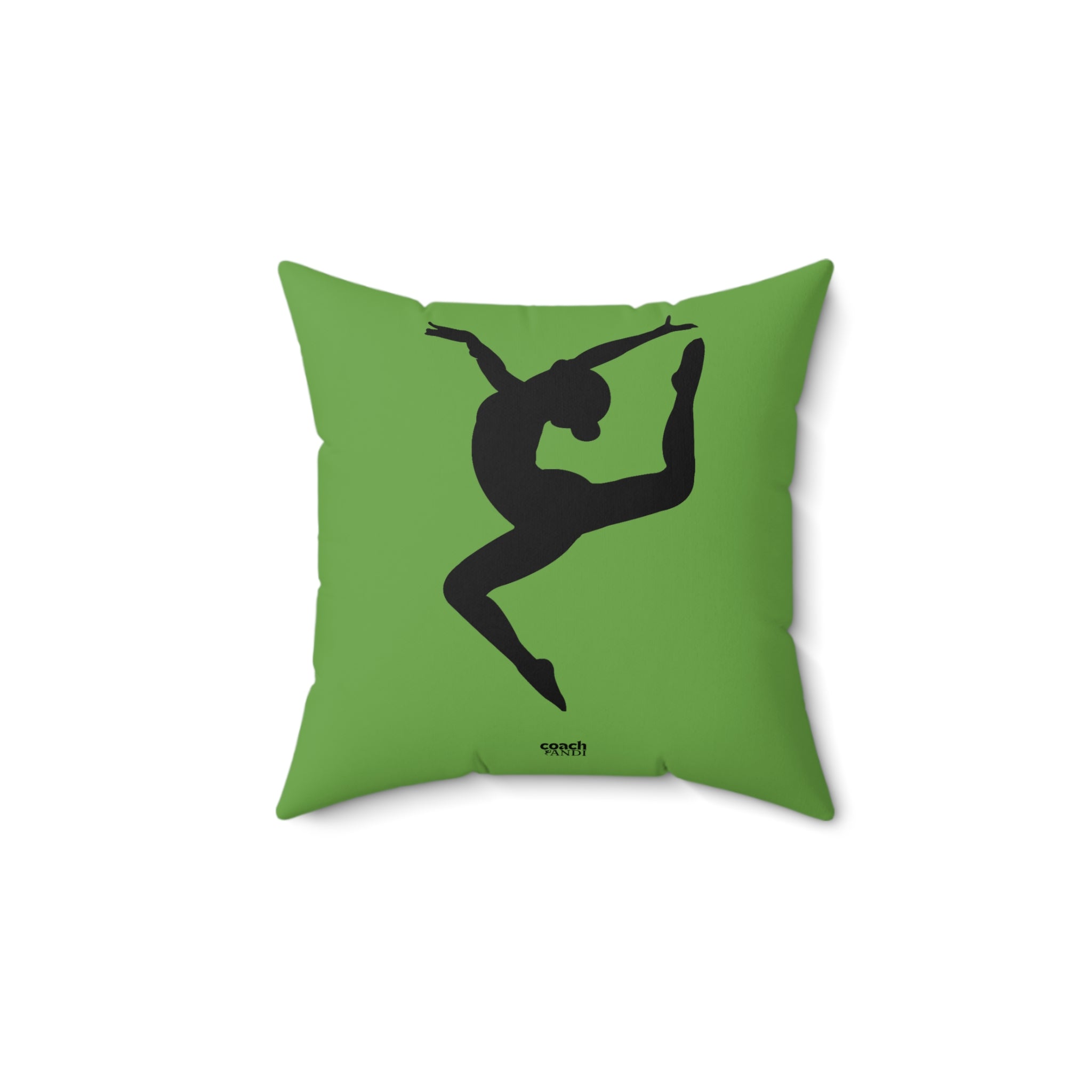 Always Be A Gymnast-Green (Spun Polyester Square Pillow)