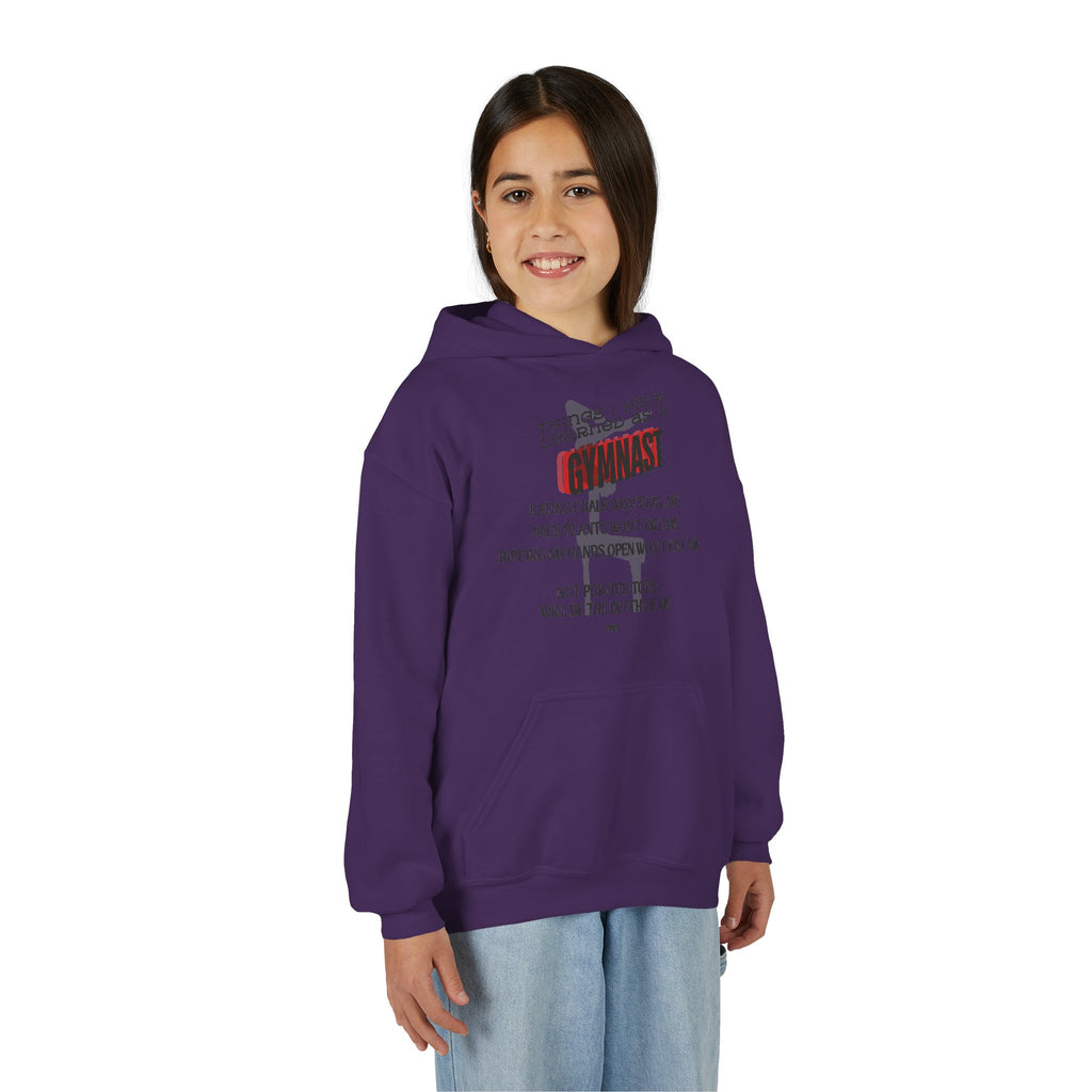 Things I learned as a Gymnast Hoodie - Red (Youth)
