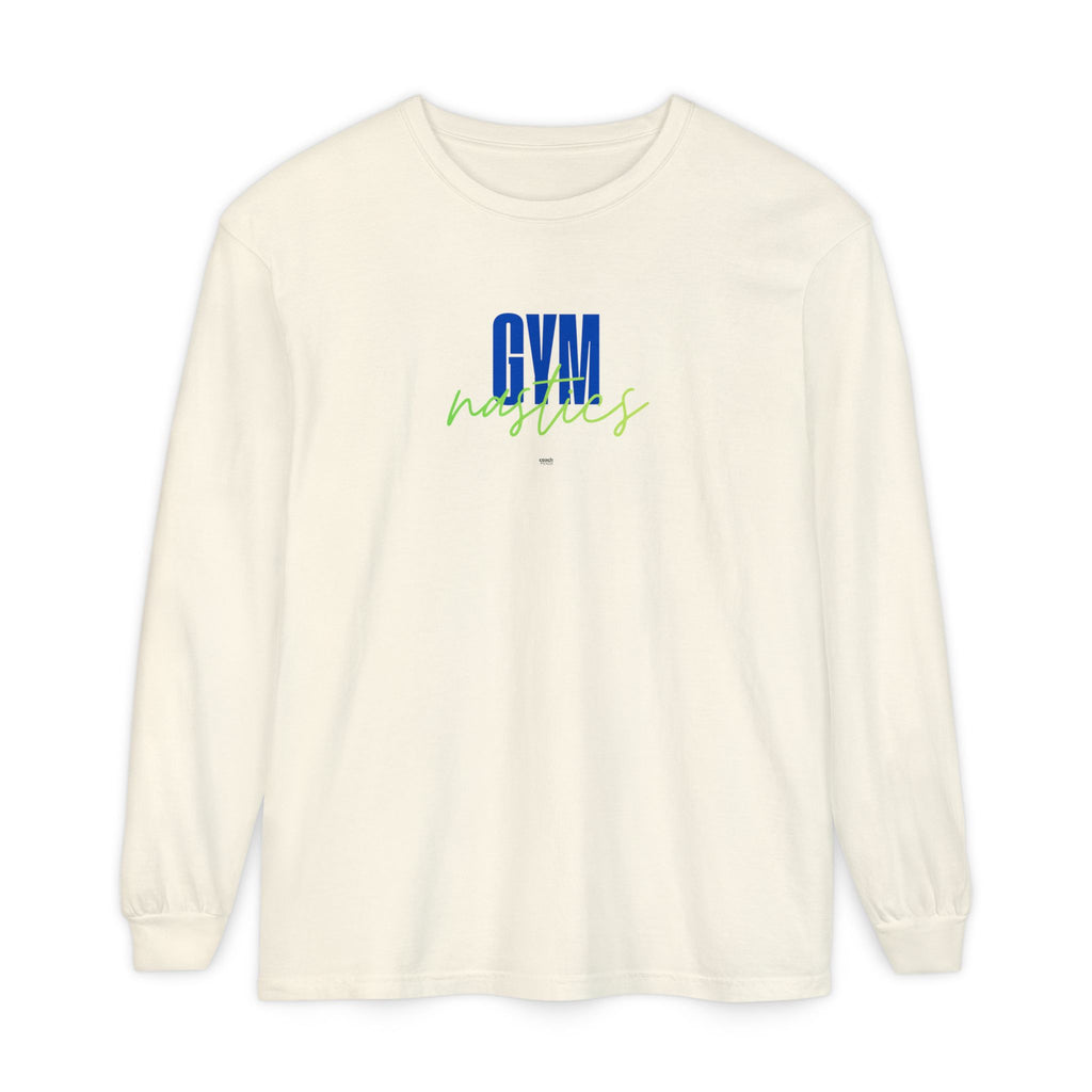GYMnastics Long Sleeve Shirt - Blue/Lime (Adult)