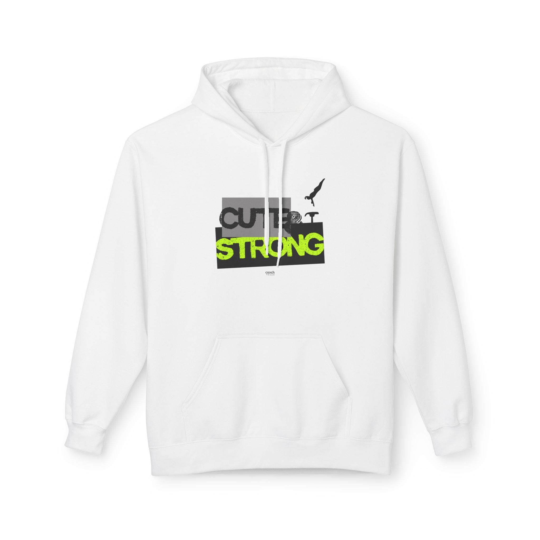 Cute & Strong Hoodie - Lime/Black (Adult)