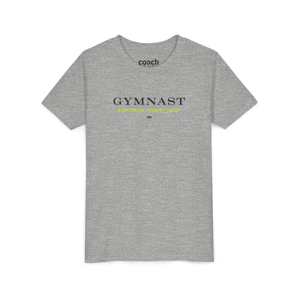 GYMNAST (Bars Beam Floor Vault) Tshirt - Lime (Youth)
