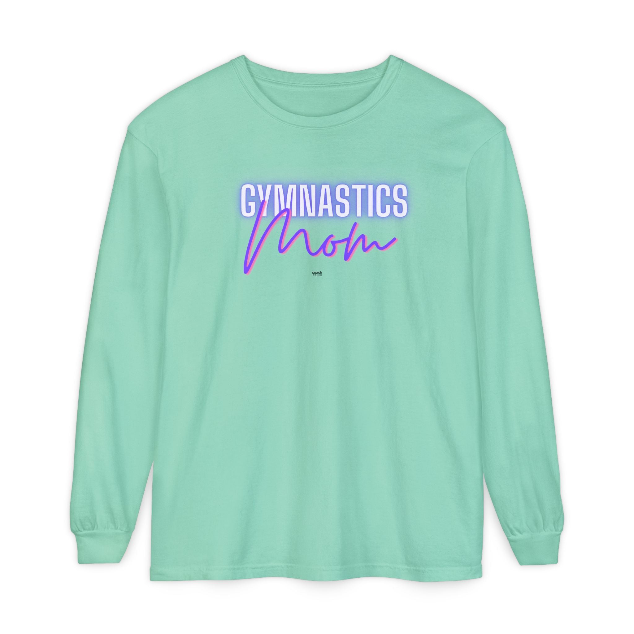 Glow Gym Mom Long Sleeve Shirt - Purple/Pink (Adult)
