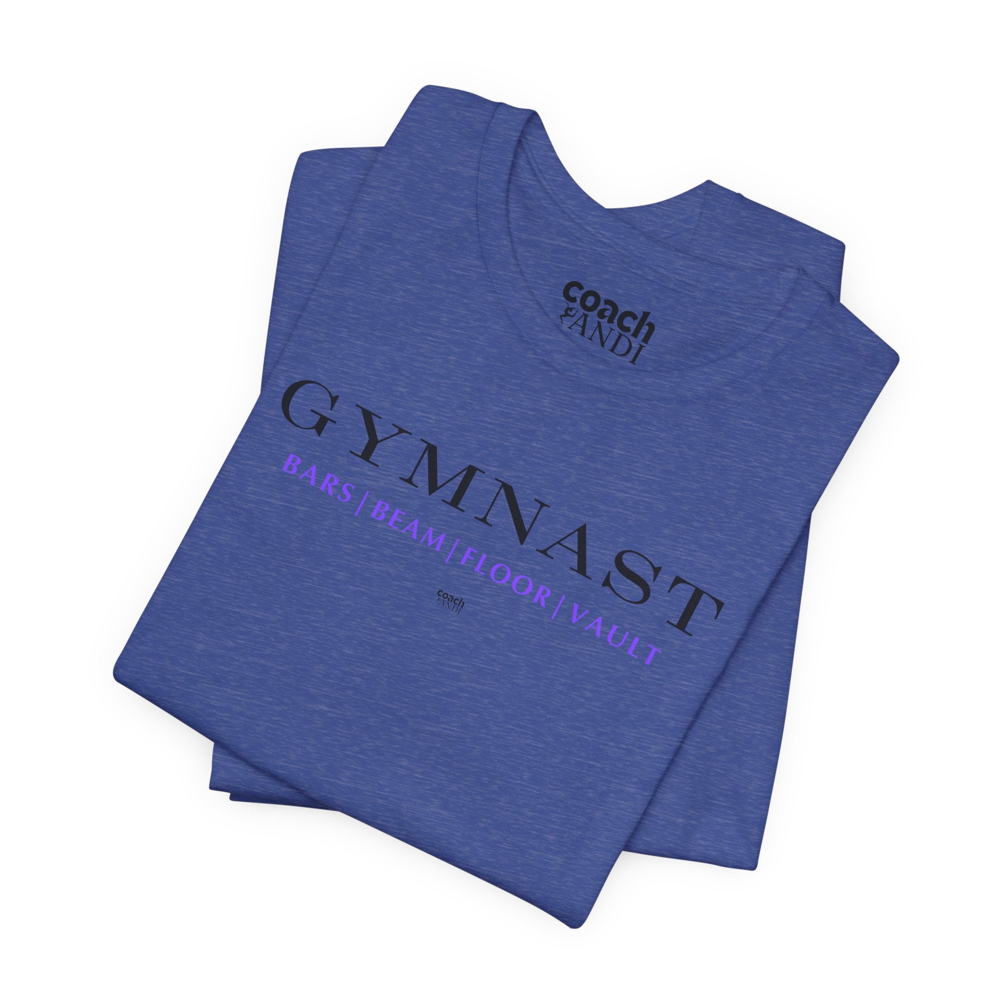 GYMNAST (Bars Beam Floor Vault) Tshirt - Purple (Adult)