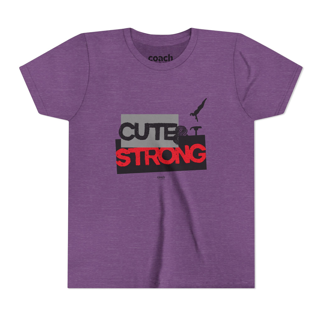 Cute & Strong Youth Short Sleeve Tee - Red/Black