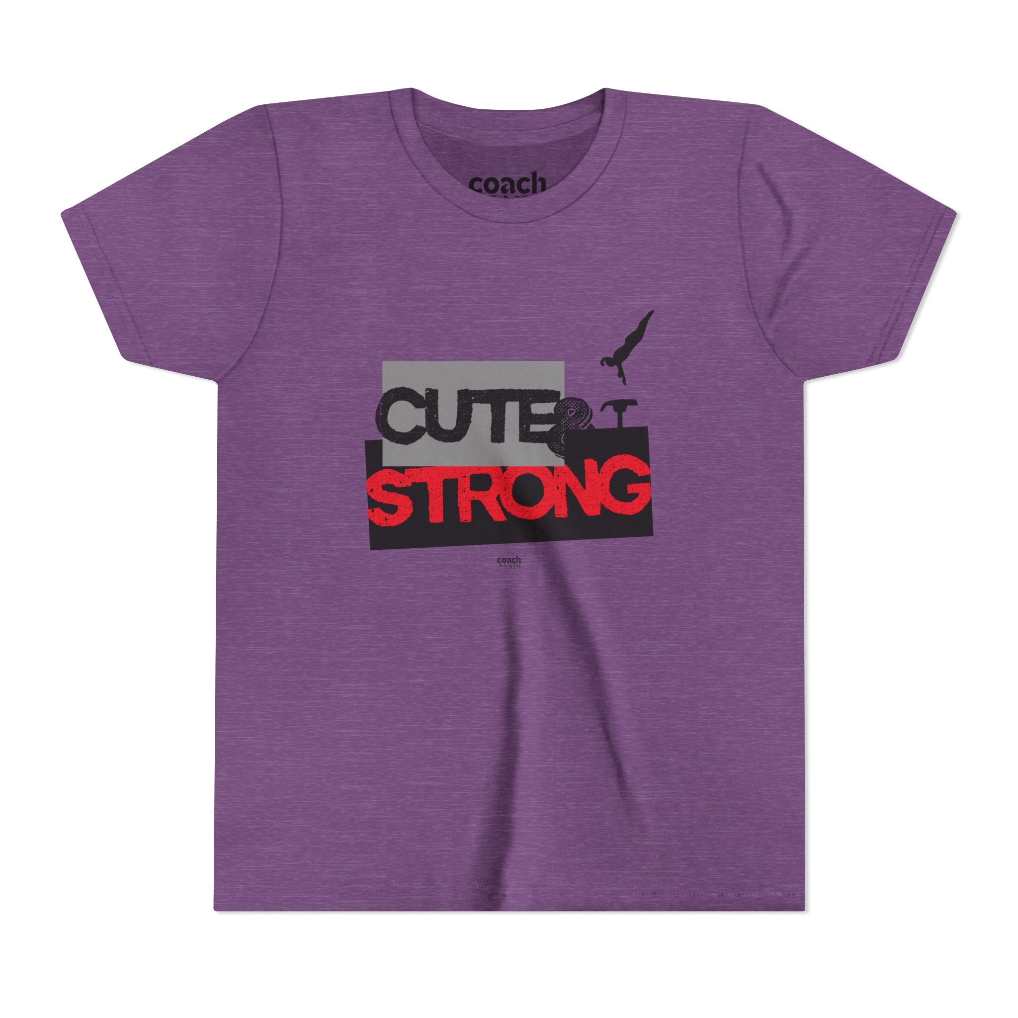 Cute & Strong Youth Short Sleeve Tee - Red/Black