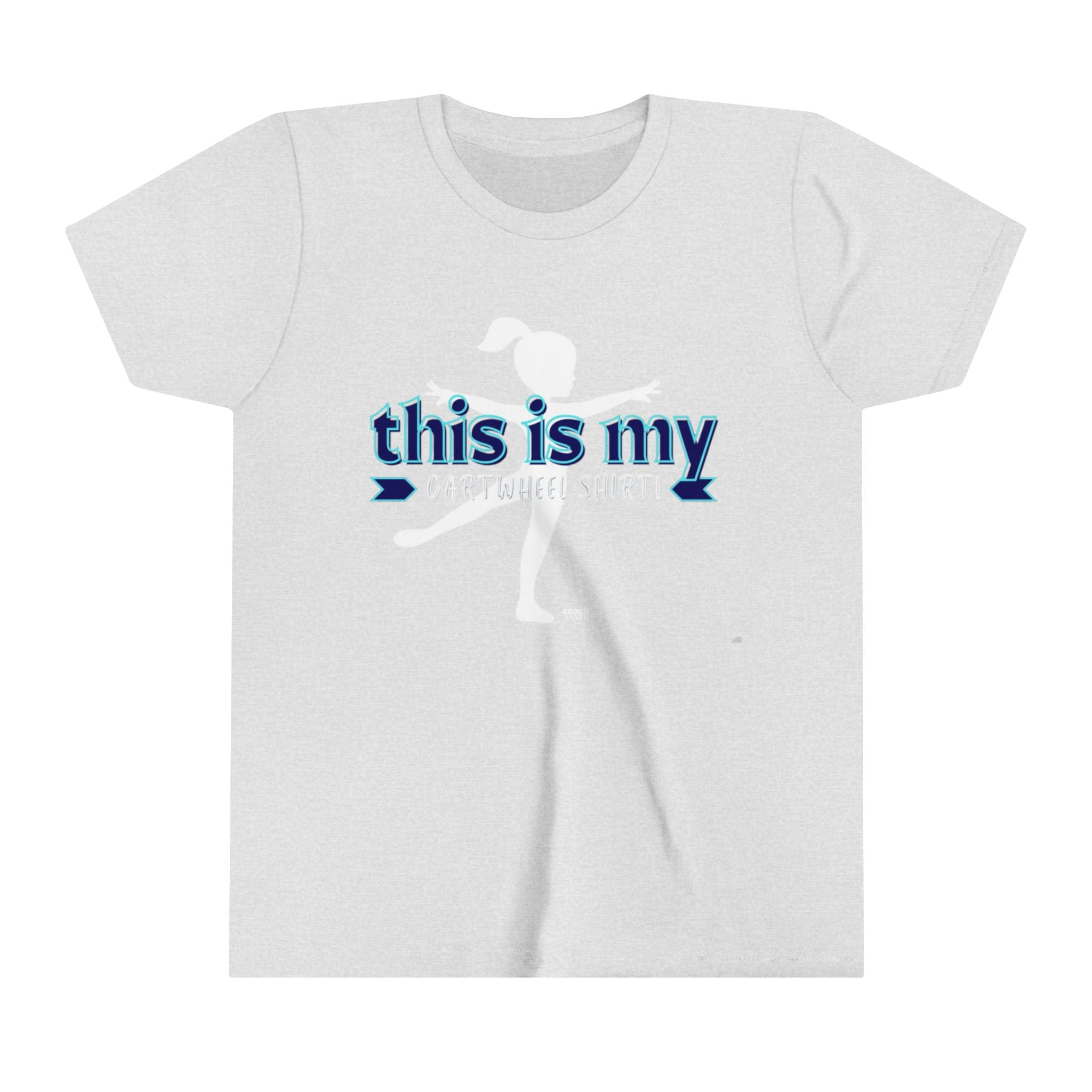 My Cartwheel Shirt-Navy/Turquoise (Youth Short Sleeve Tee)