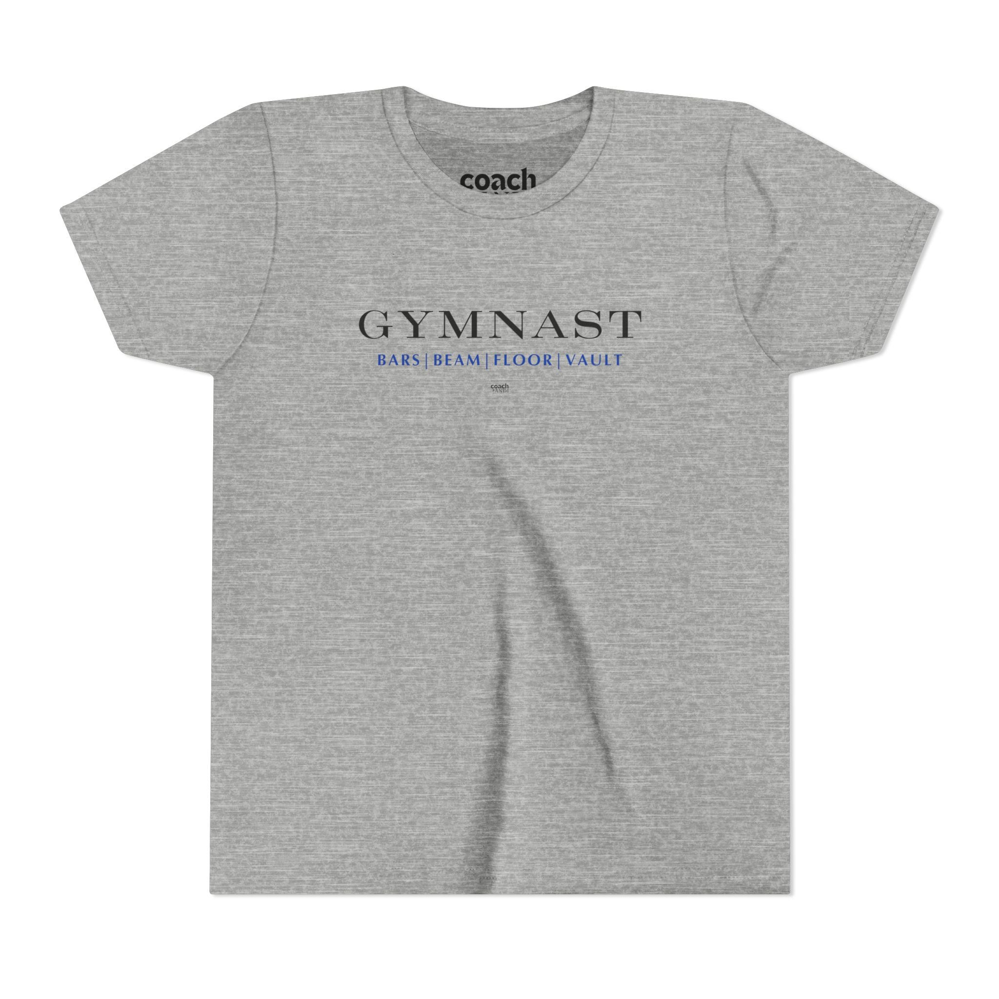 GYMNAST (Bars Beam Floor Vault) Short Sleeve Tee - Blue (Youth)