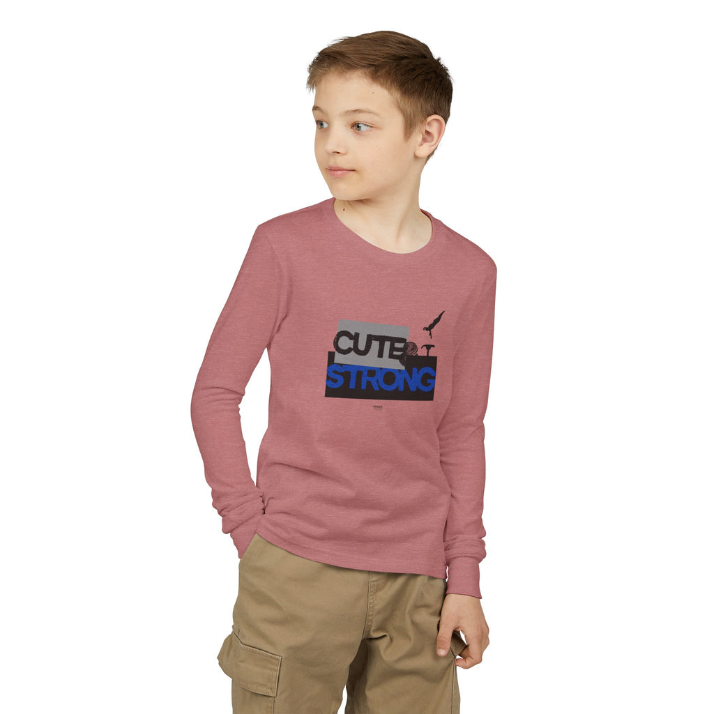Cute & Strong Long Sleeve Shirt - Blue/Black (Youth)