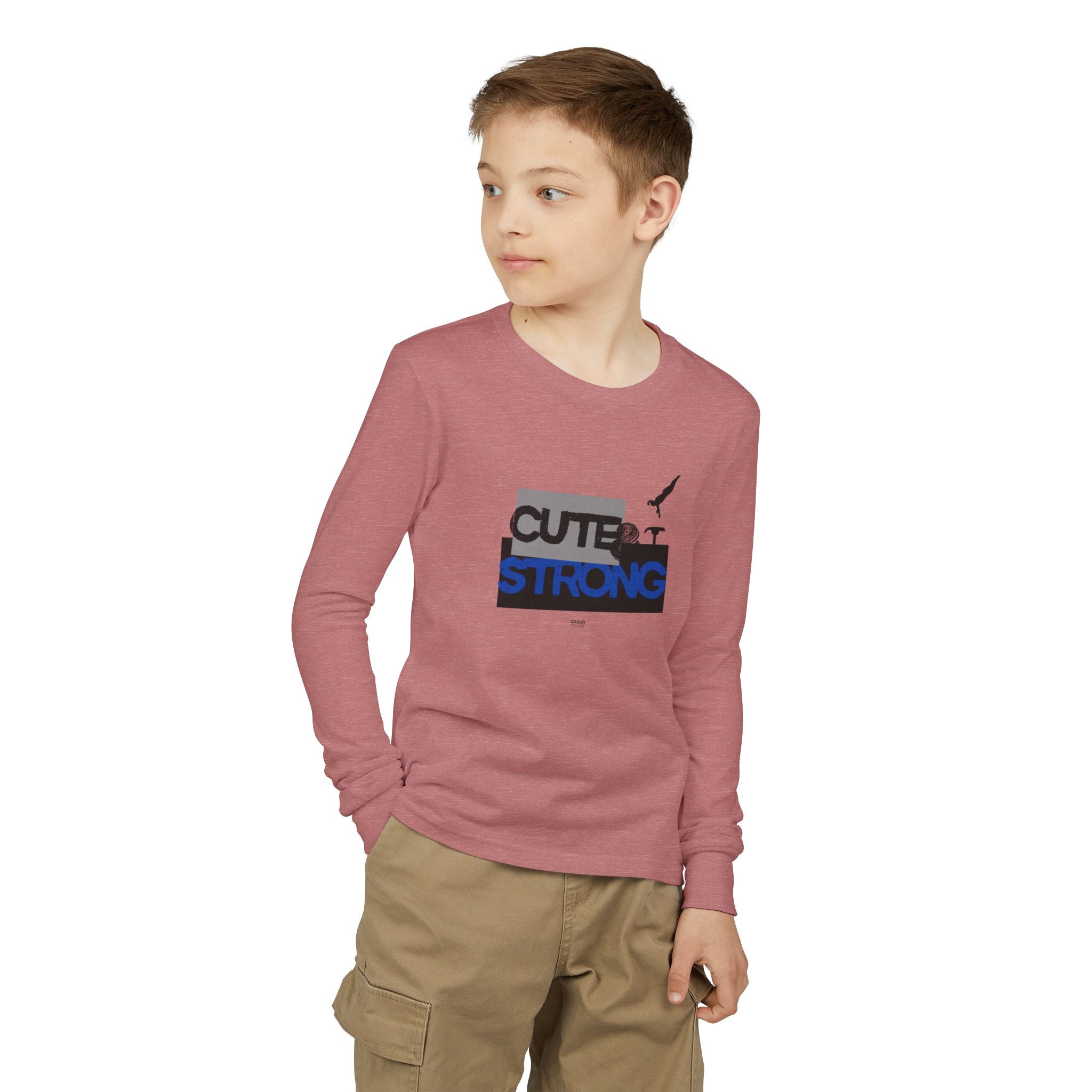 Cute & Strong Long Sleeve Shirt - Blue/Black (Youth)