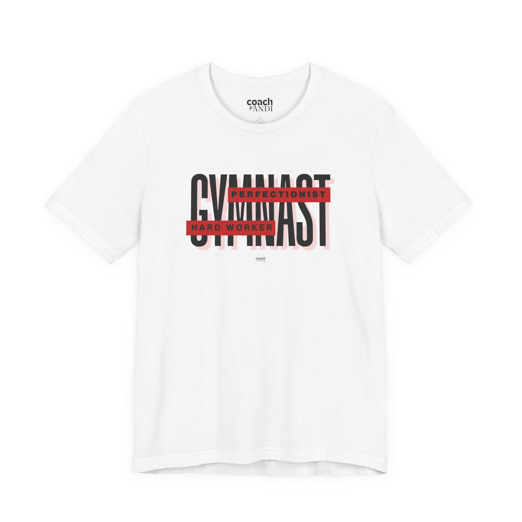 Gymnast Hard Worker Tshirt - Red (Adult)