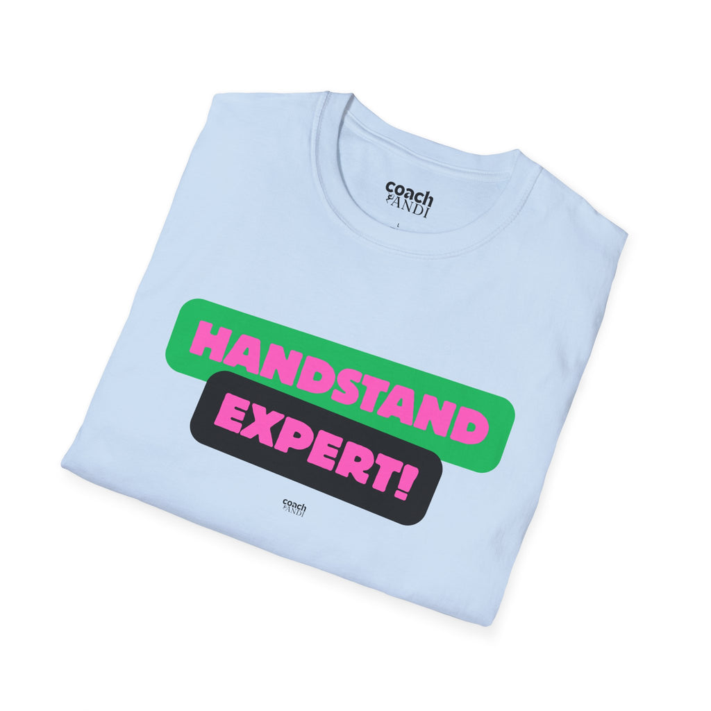 Handstand Expert Tshirt - Green/Pink (Adult)