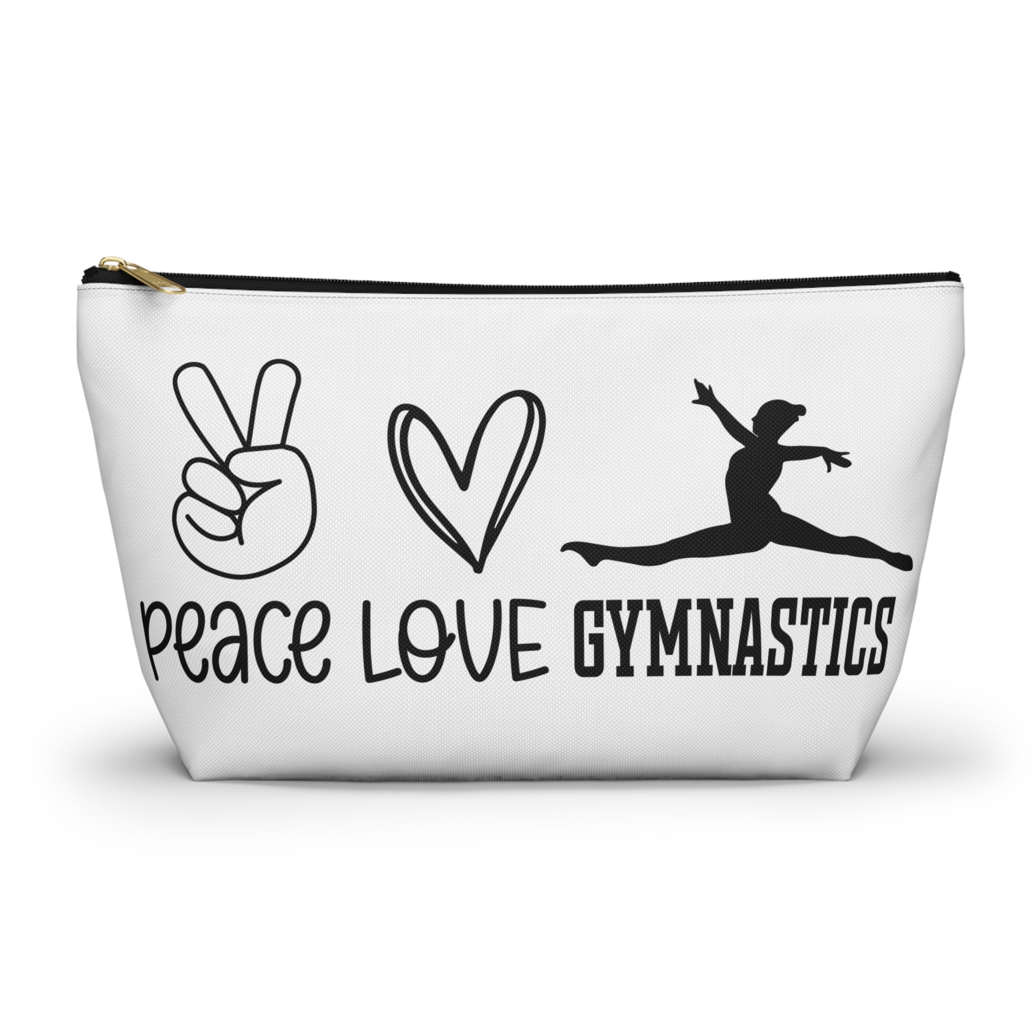 Peace, Love, Gymnastics (Accessory Pouch w T-bottom)