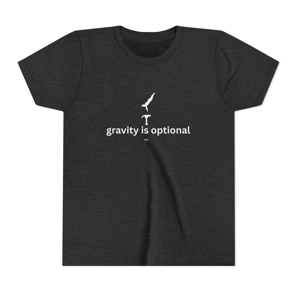 Gravity is Optional Tshirt - White Font (Youth)
