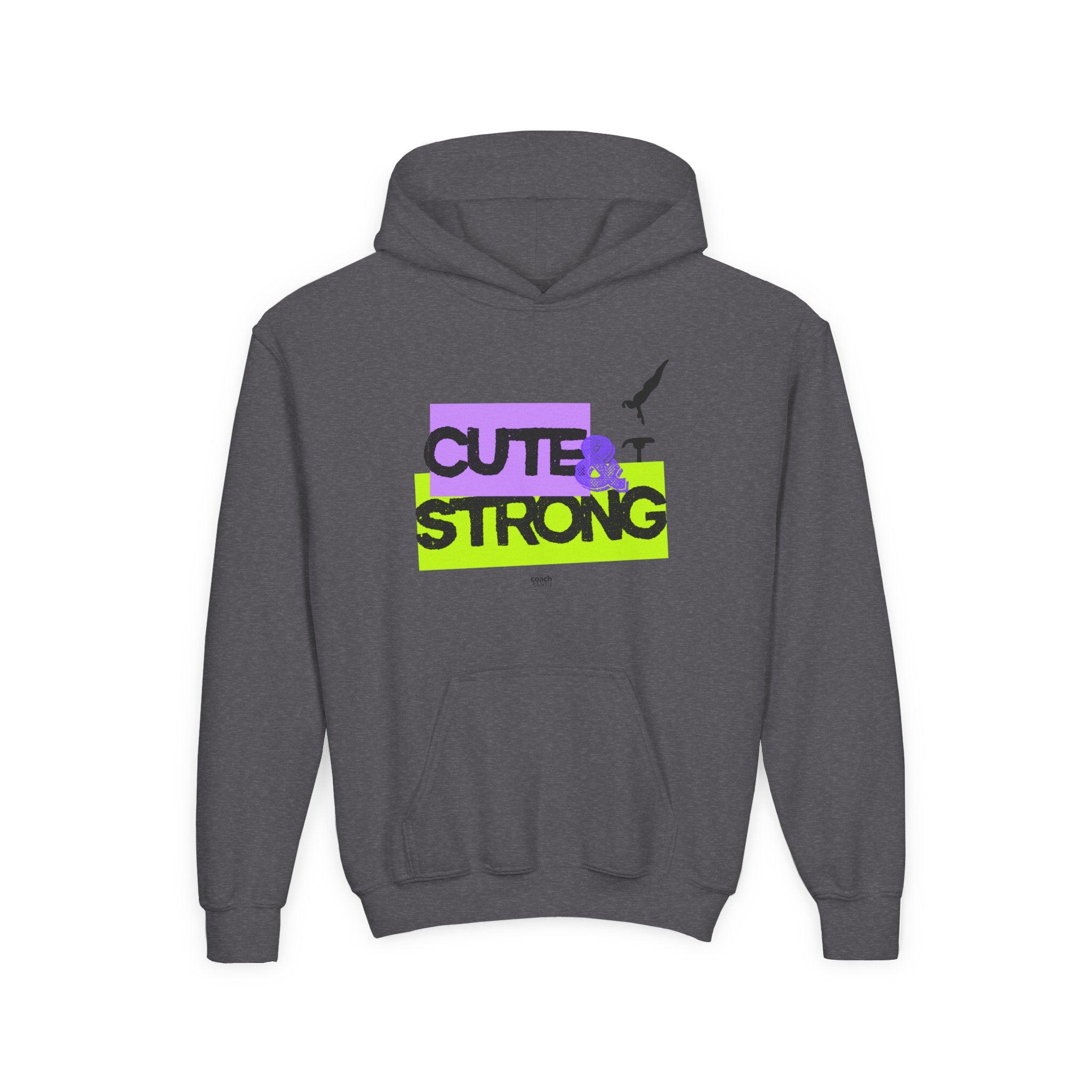 Cute & Strong Hoodie - Lavender/Lime (Youth)