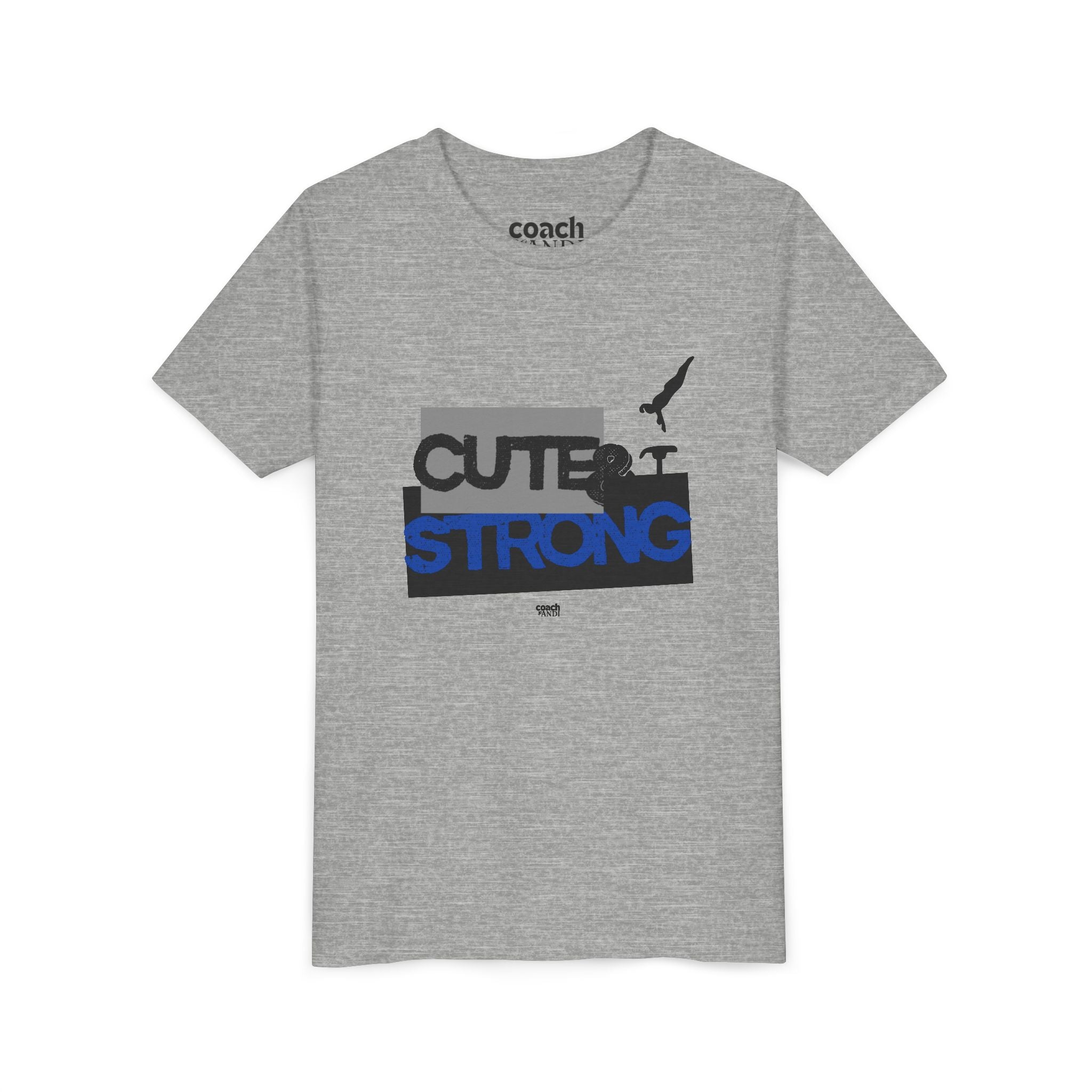 Cute & Strong Youth Short Sleeve Tee - Blue/Black