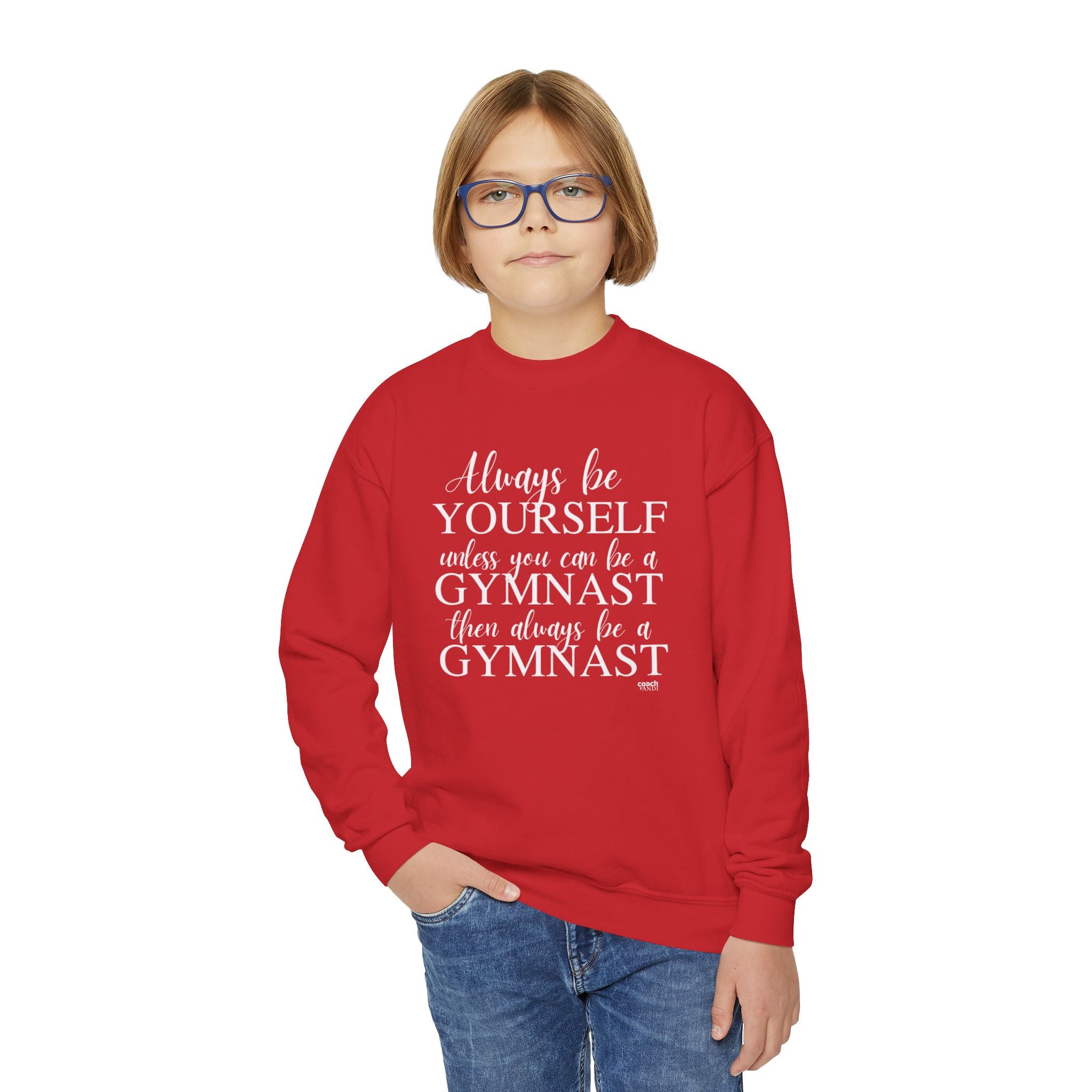 Always Be A Gymnast (Youth Crewneck Sweatshirt)