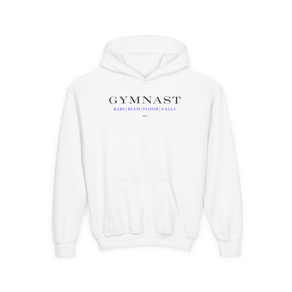 GYMNAST (Bars Beam Floor Vault) Hoodie - Purple (Youth)