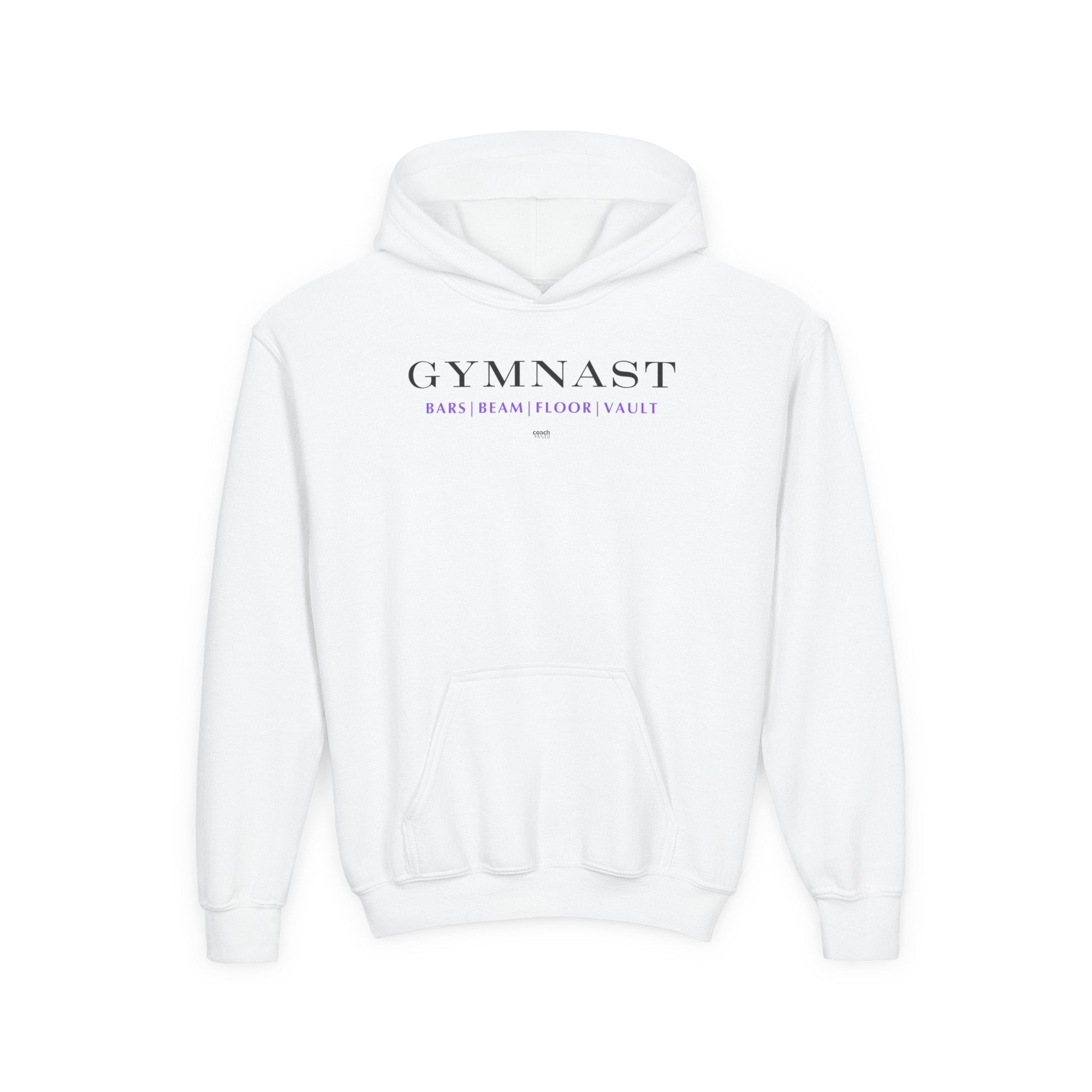 GYMNAST (Bars Beam Floor Vault) Hoodie - Purple (Youth)