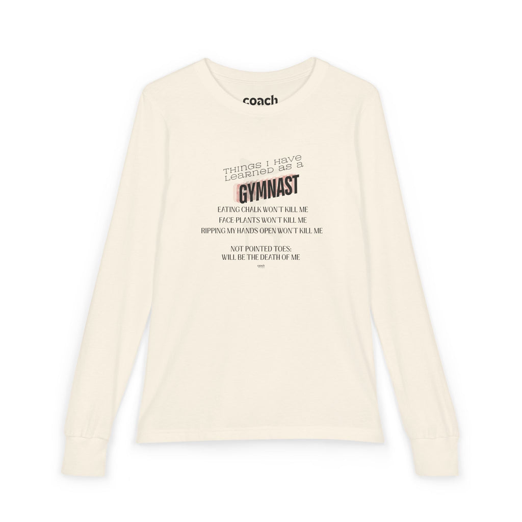 Things I Learned as a Gymnast Long Sleeve Shirt - Red (Youth)