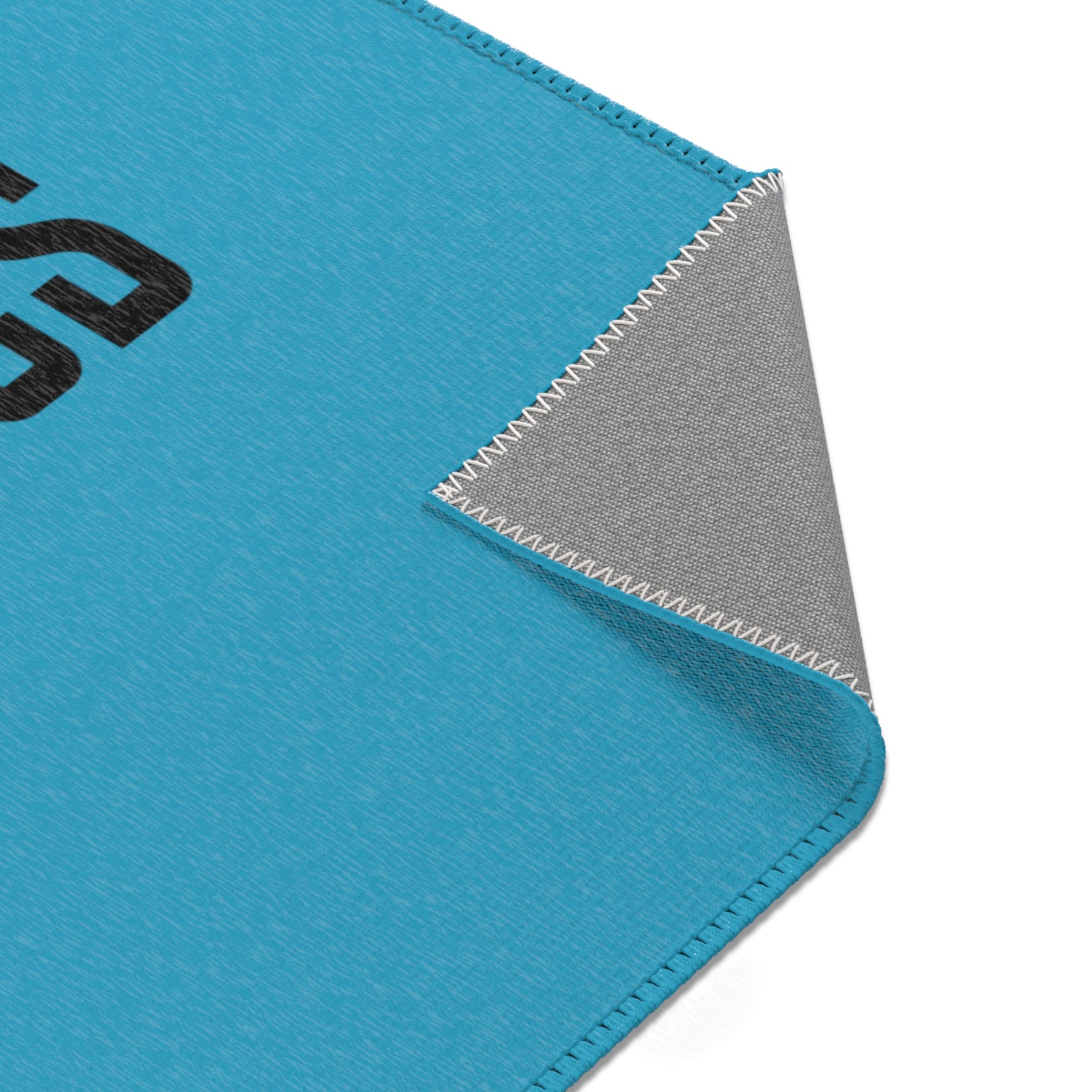 Peace, Love, Gymnastics-Turquoise (Area Rugs)