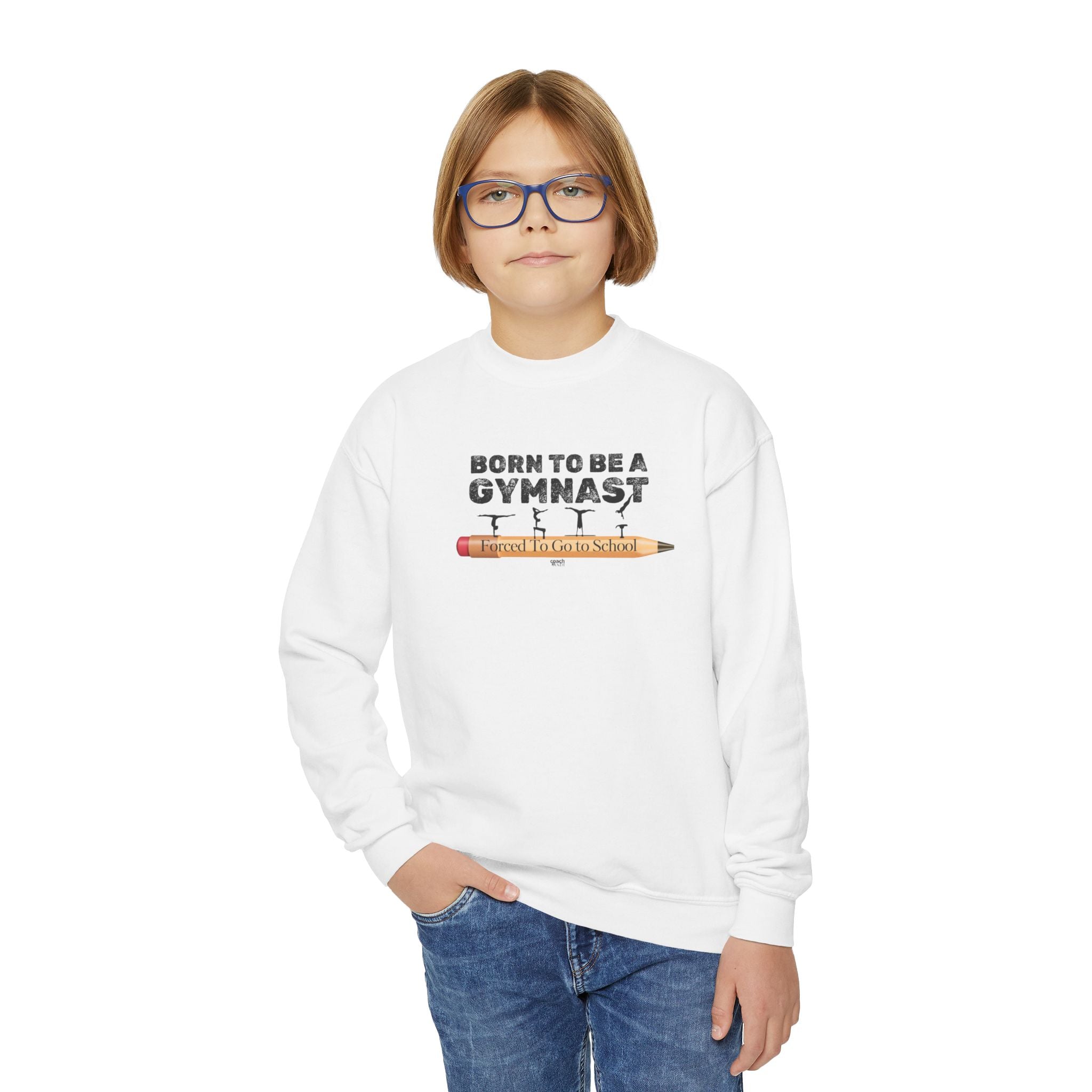 Born a Gymnast (Youth Crewneck Sweatshirt)