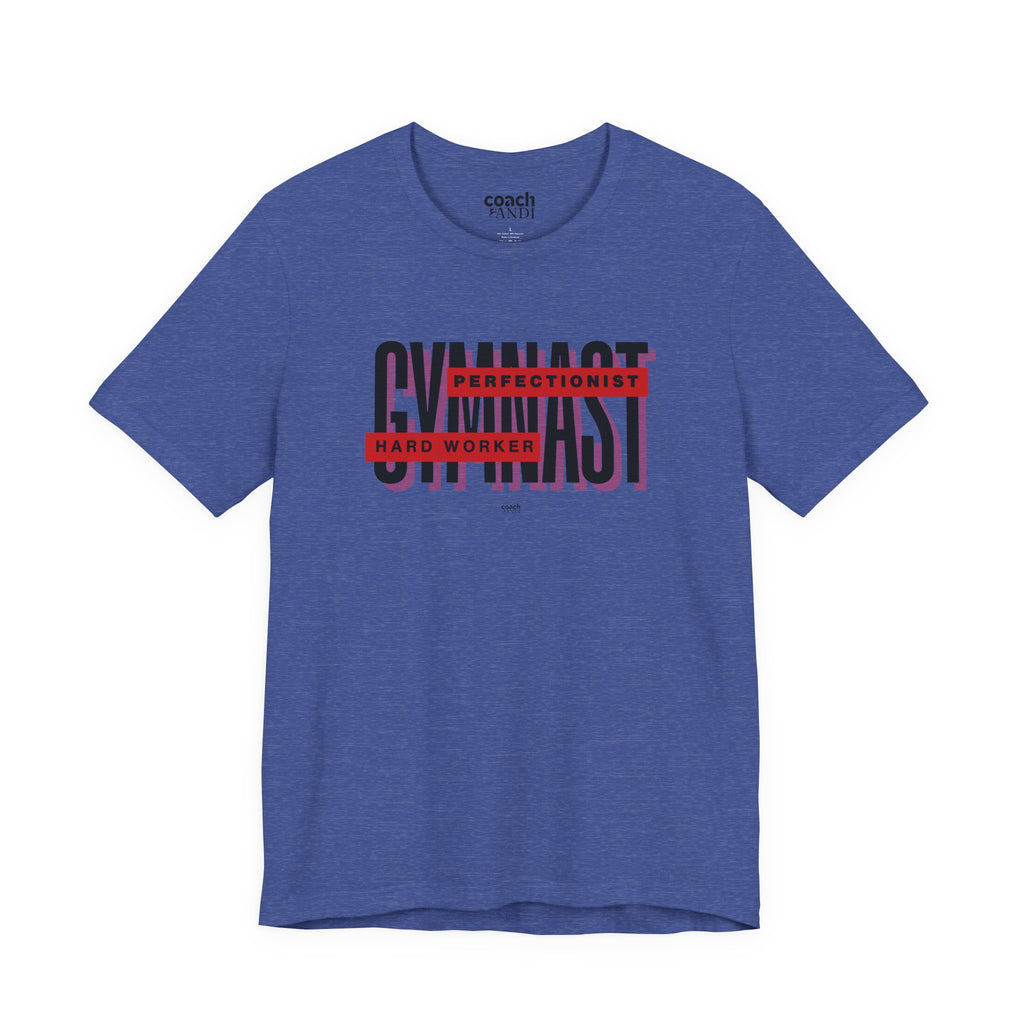 Gymnast Hard Worker Tshirt - Red (Adult)