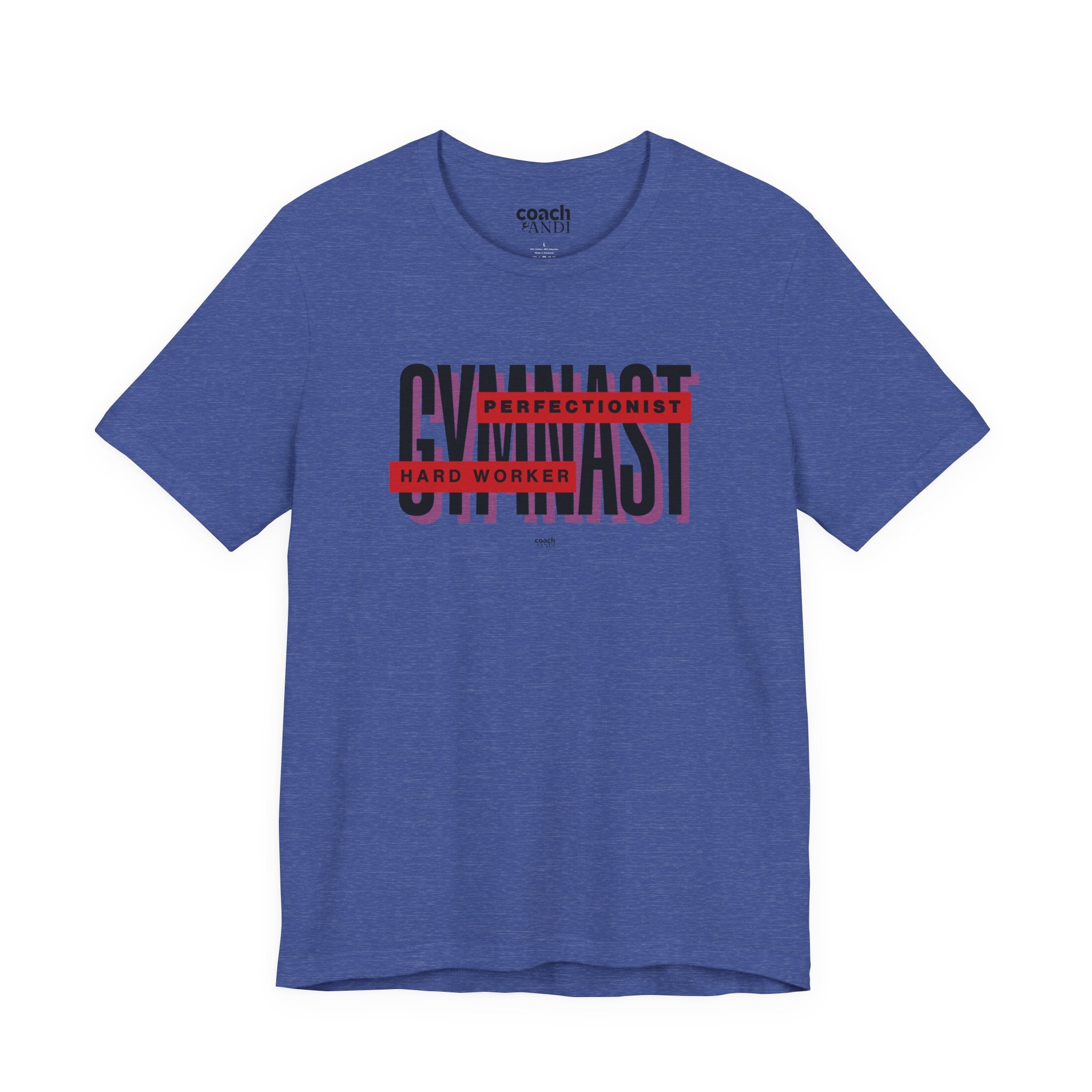 Gymnast Hard Worker Tshirt - Red (Adult)