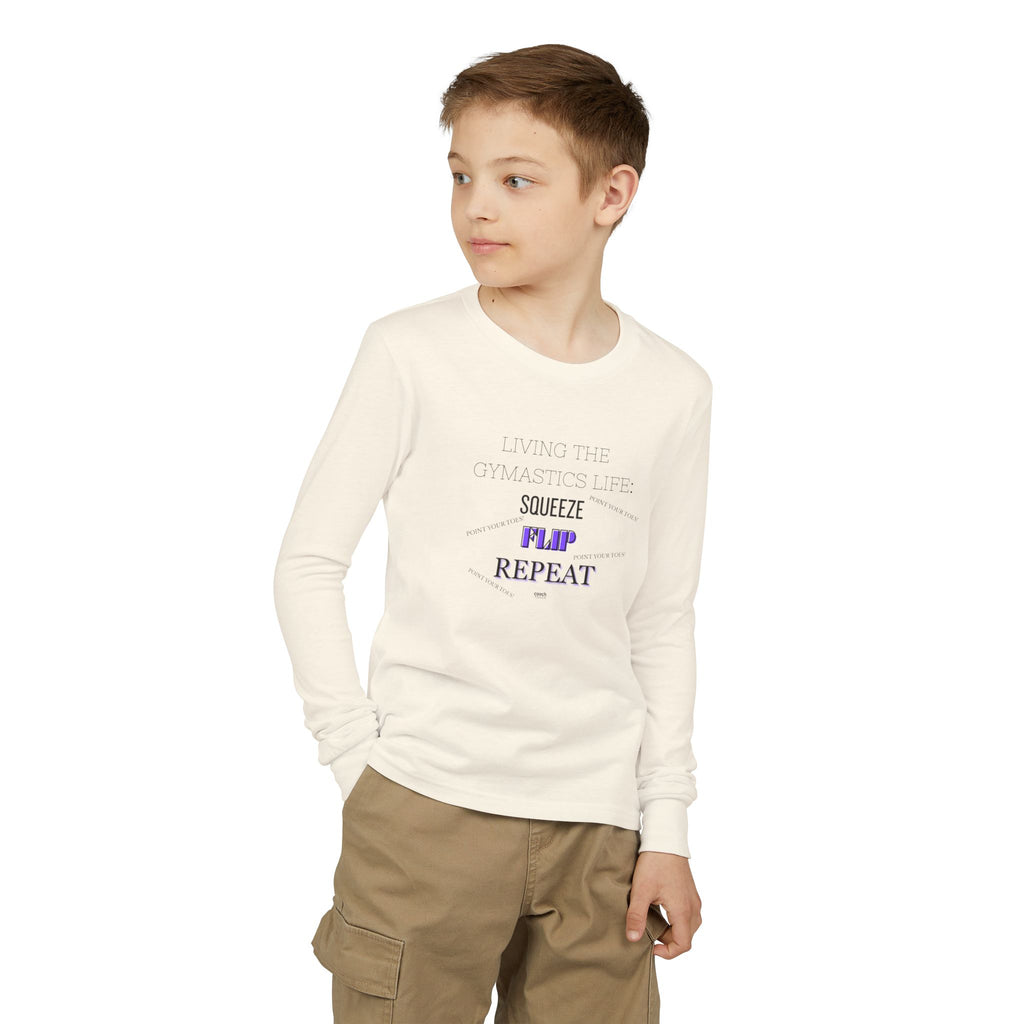 Squeeze Flip REPEAT Long Sleeve Shirt -Purple (Youth)